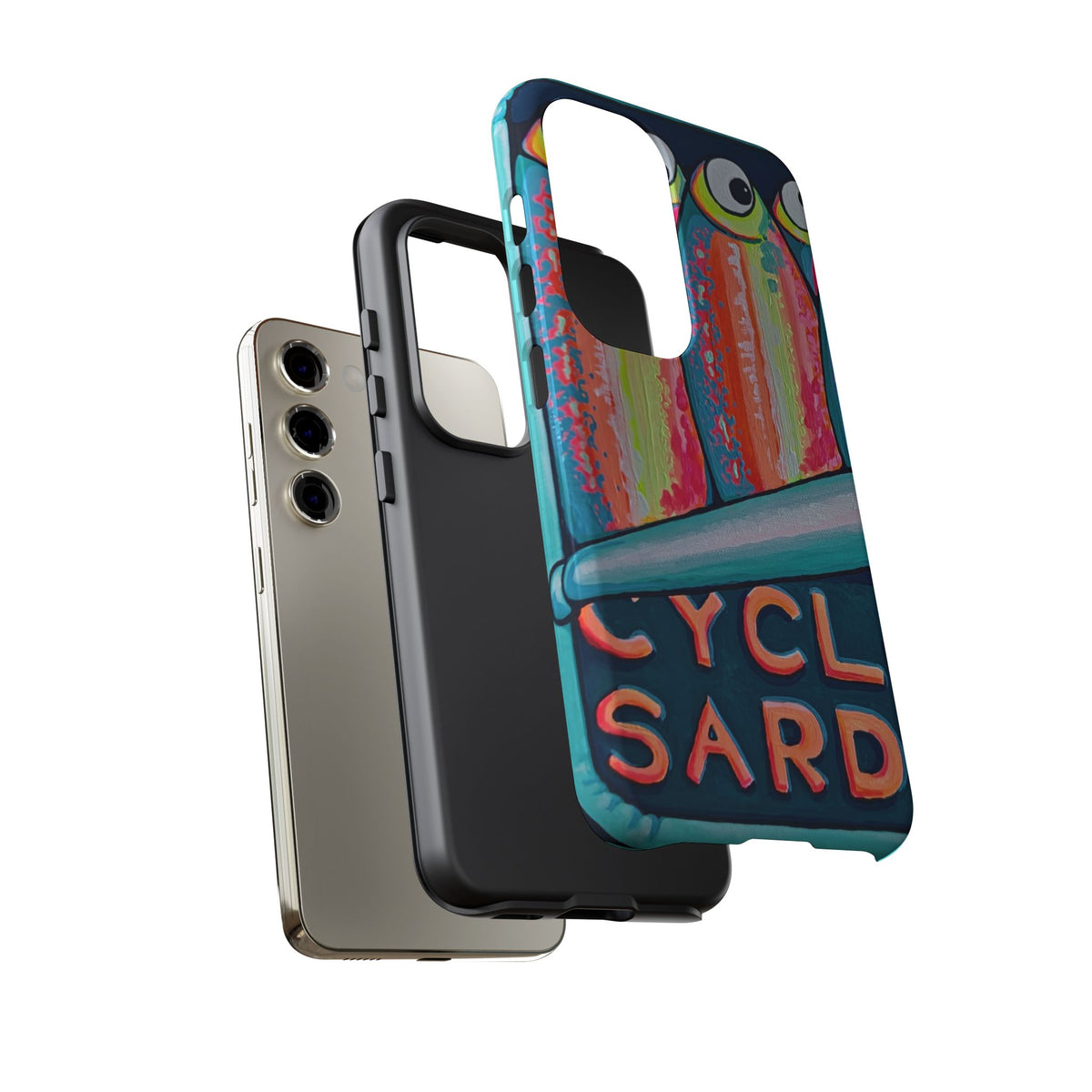 Neon Sardines Tough Phone Case
