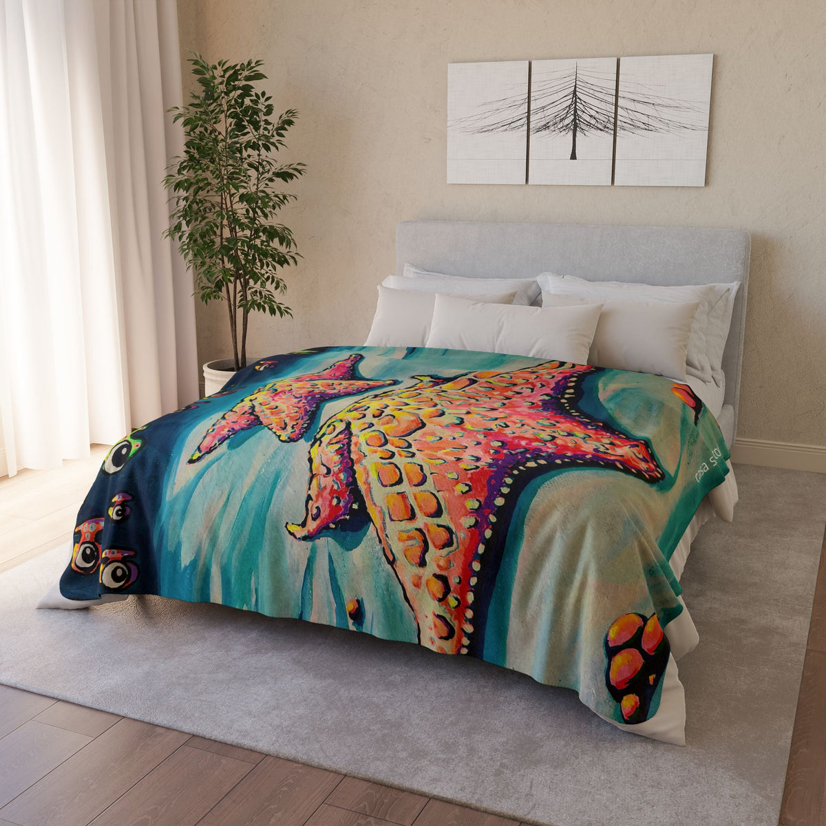 Cyclops Starfish Fleece Sherpa Blanket