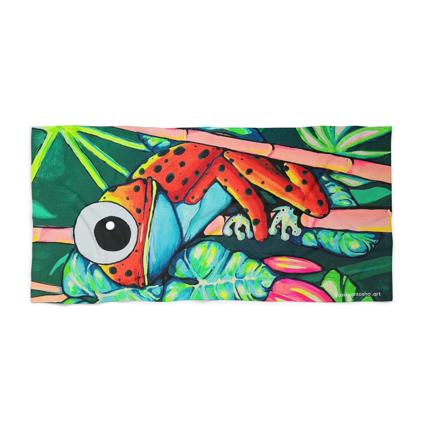 Cyclops Red Frog Beach Towel for Summer Fun and Vacation Essentials
