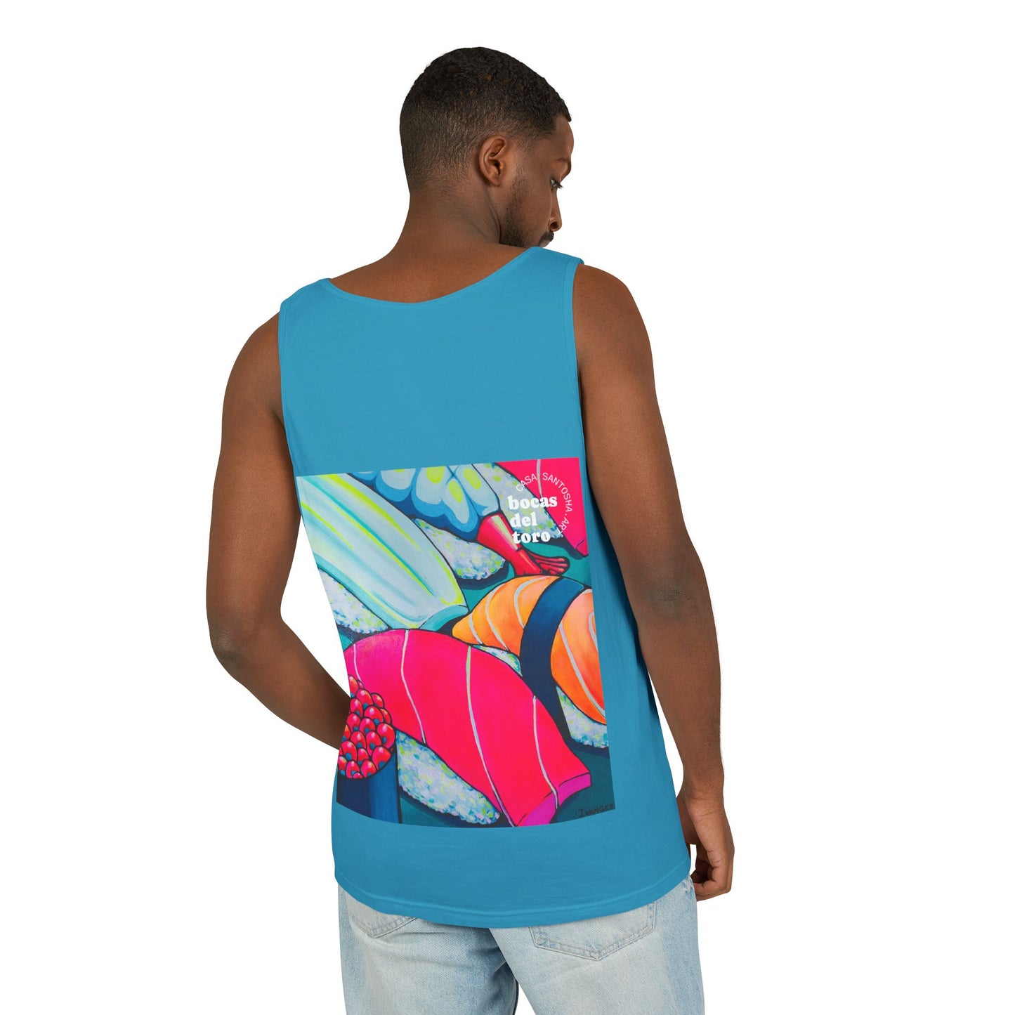 Unisex Neon Sushi Tank Top - Perfect for Summer Vibes