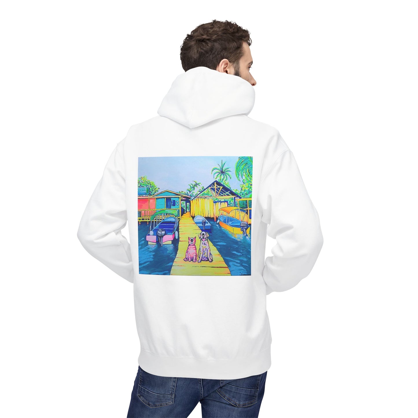 Unisex Cyclops Cat and Dog in Bocas Soft Hoodie