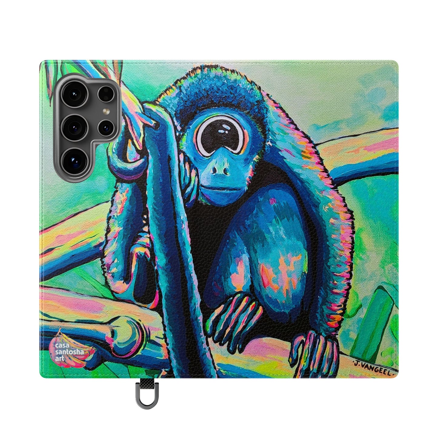 Cyclops Monkey Flip Phone Case – Wallet Cover with Card Slots