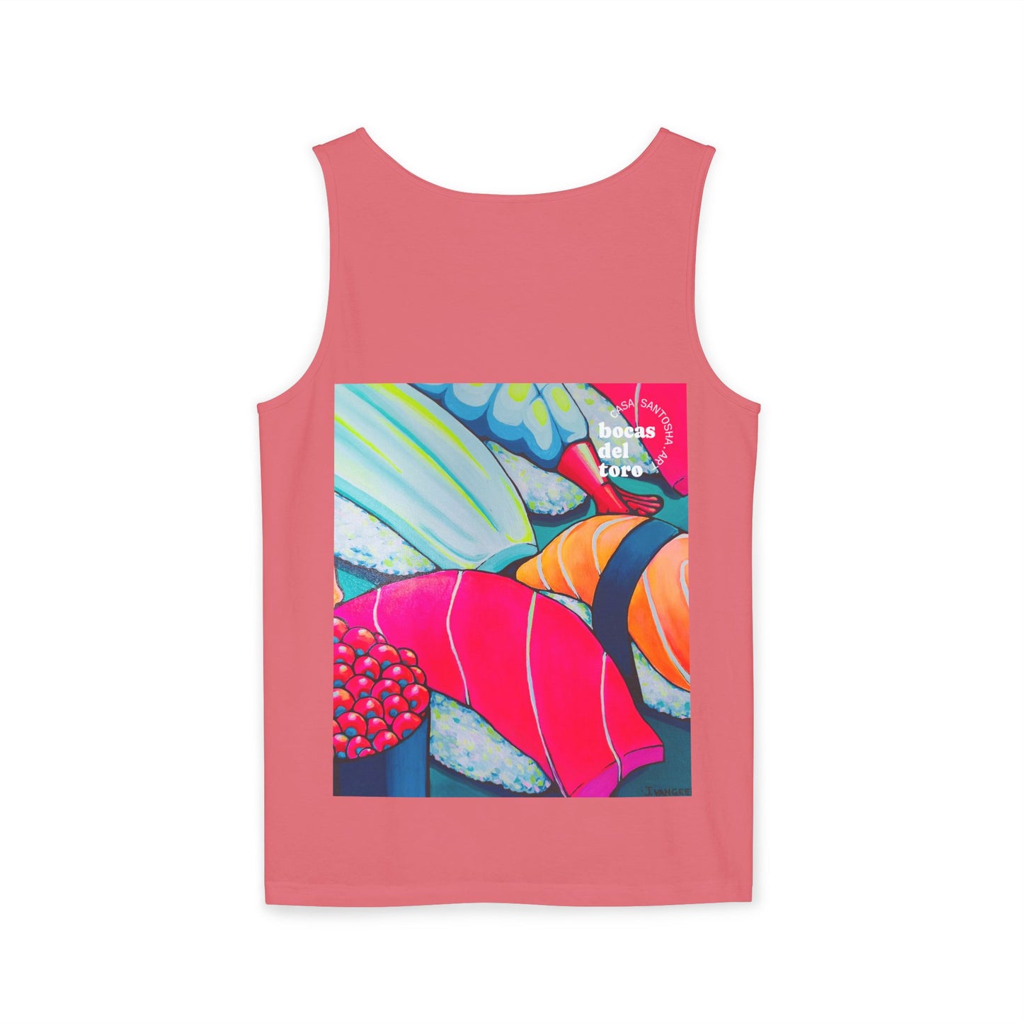 Unisex Neon Sushi Tank Top - Perfect for Summer Vibes