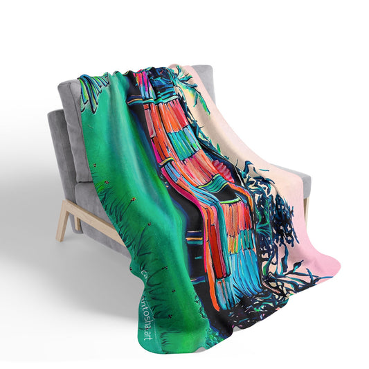Luis Russell House Bocas Fleece Sherpa Blanket