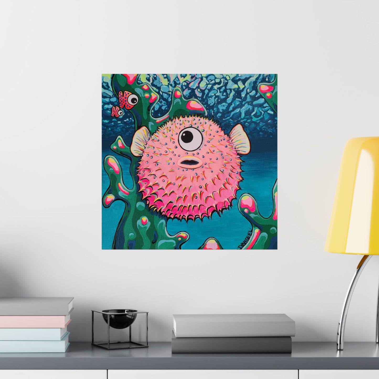 Cyclops Pufferfish Giclée Art Poster