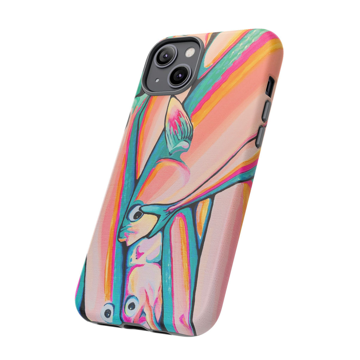 Neon Fish Tough Phone Case