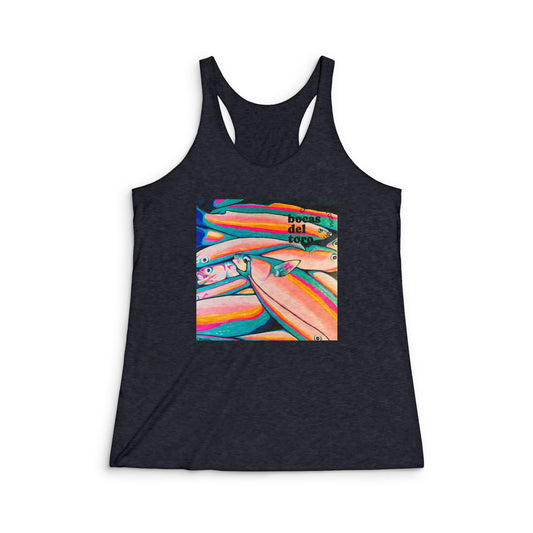 Women's Neon Fish Graphic Racerback Tank