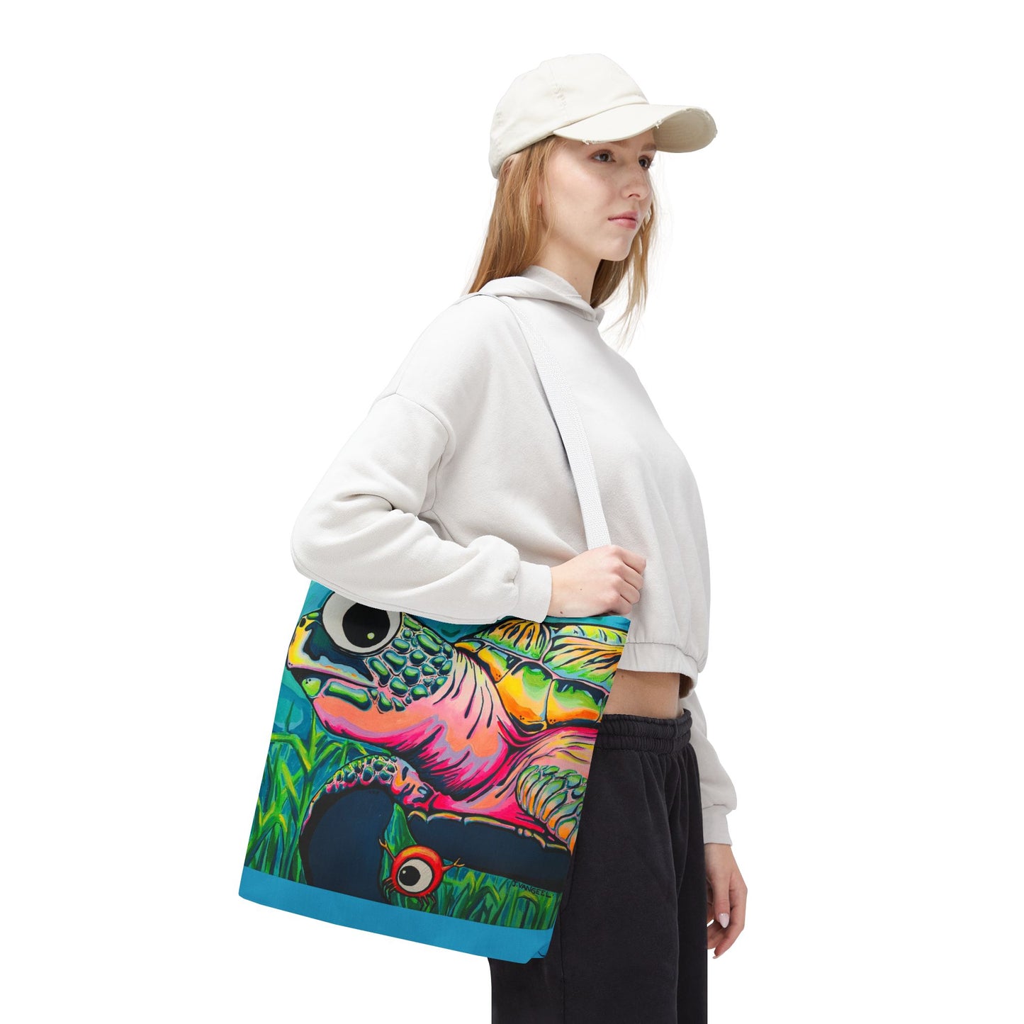 Cyclops Turtle Tote Bag, Original Artist Design, Reusable Shopping Tote,  Eco-Friendly