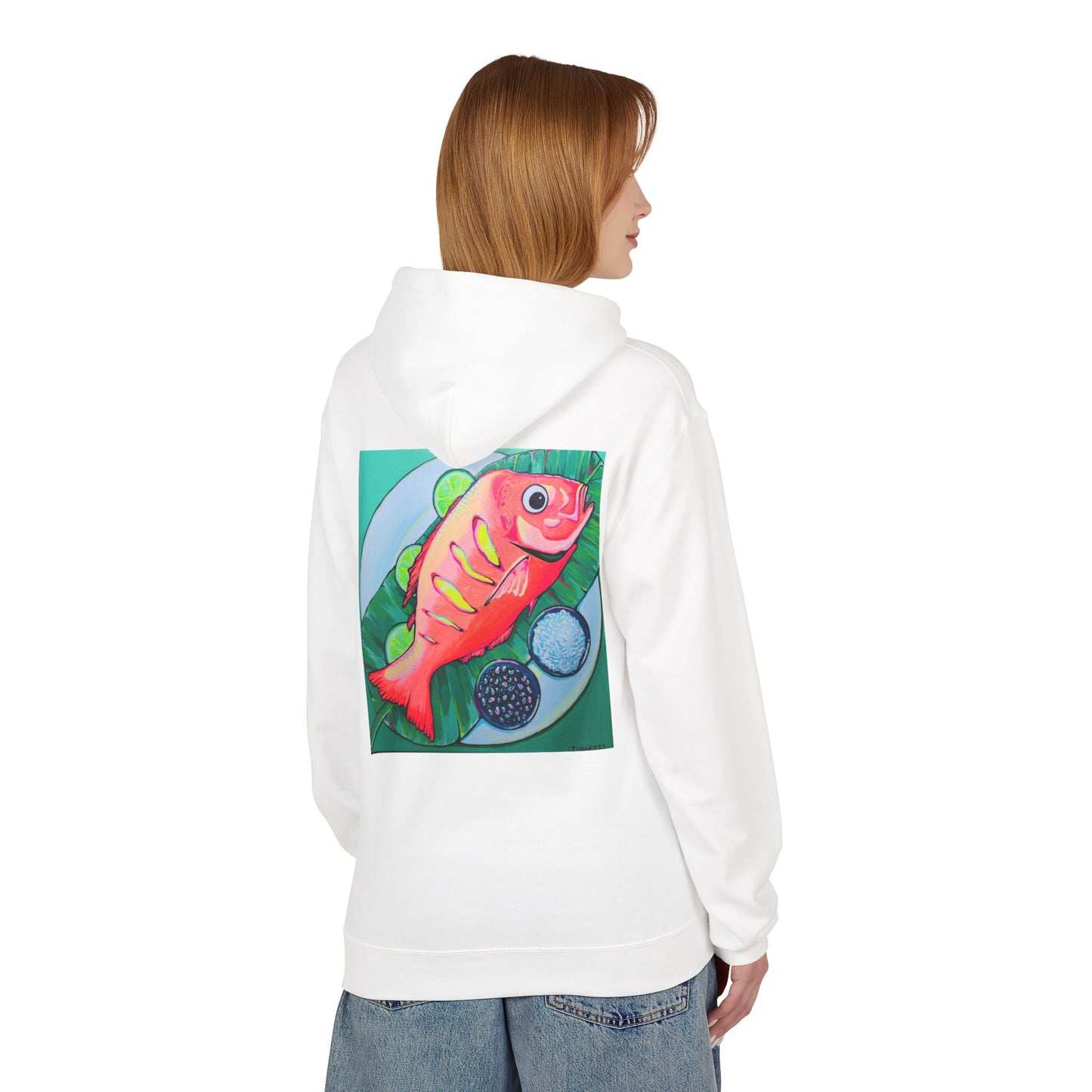 Unisex Neon Fried Fish Soft Hoodie