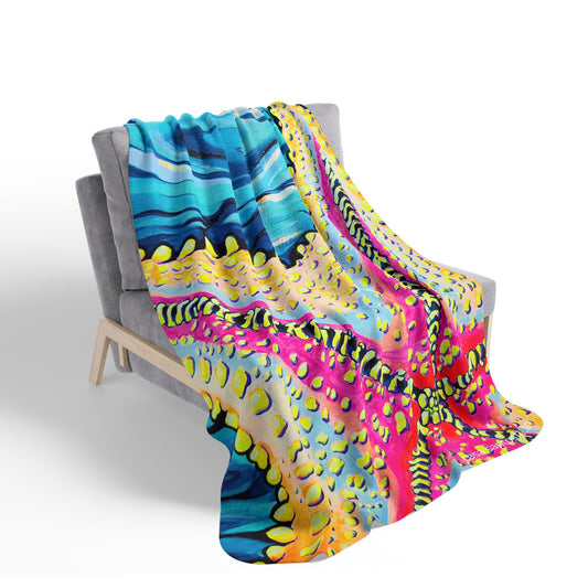 Starfish Beach Bocas Fleece Sherpa Blanket