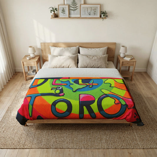 Bocas Del Toro Islands Duvet Cover - neon pop art by Casa Santosha Art