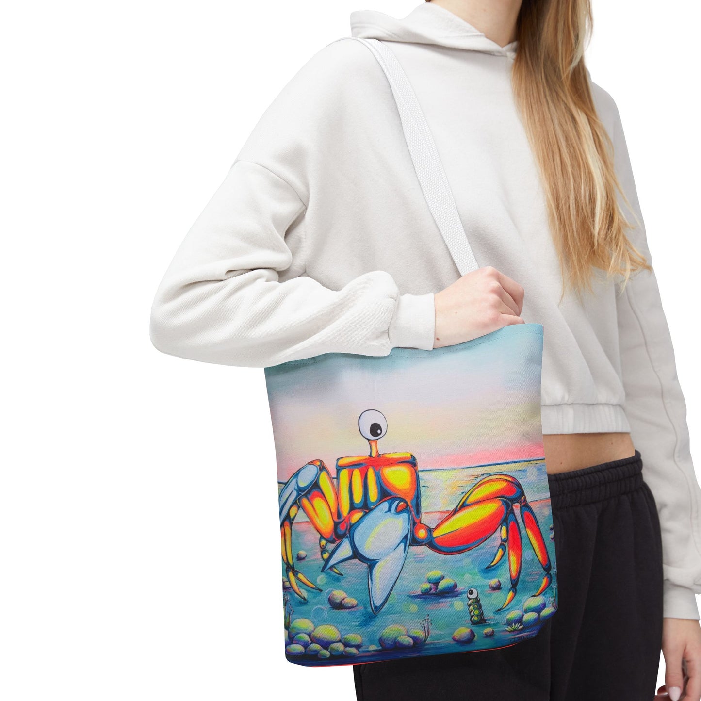 Premium Cyclops Crab Tote Bag, Original Artist Design, Reusable Shopping Tote,  Eco-Friendly