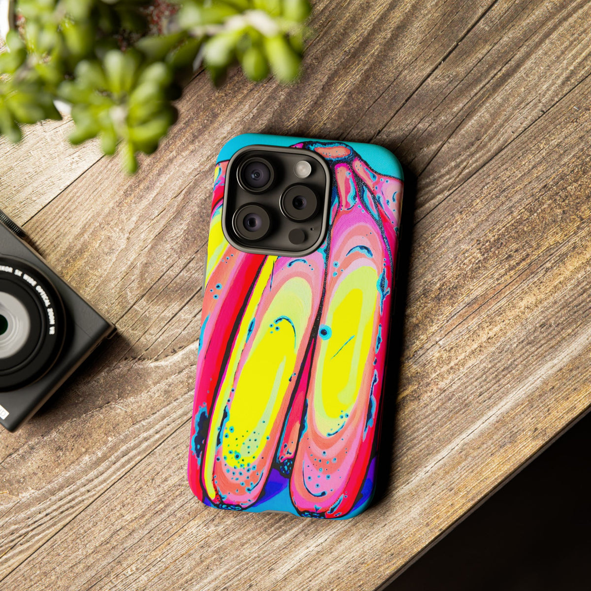 Neon Fat Bananas Tough Phone Case