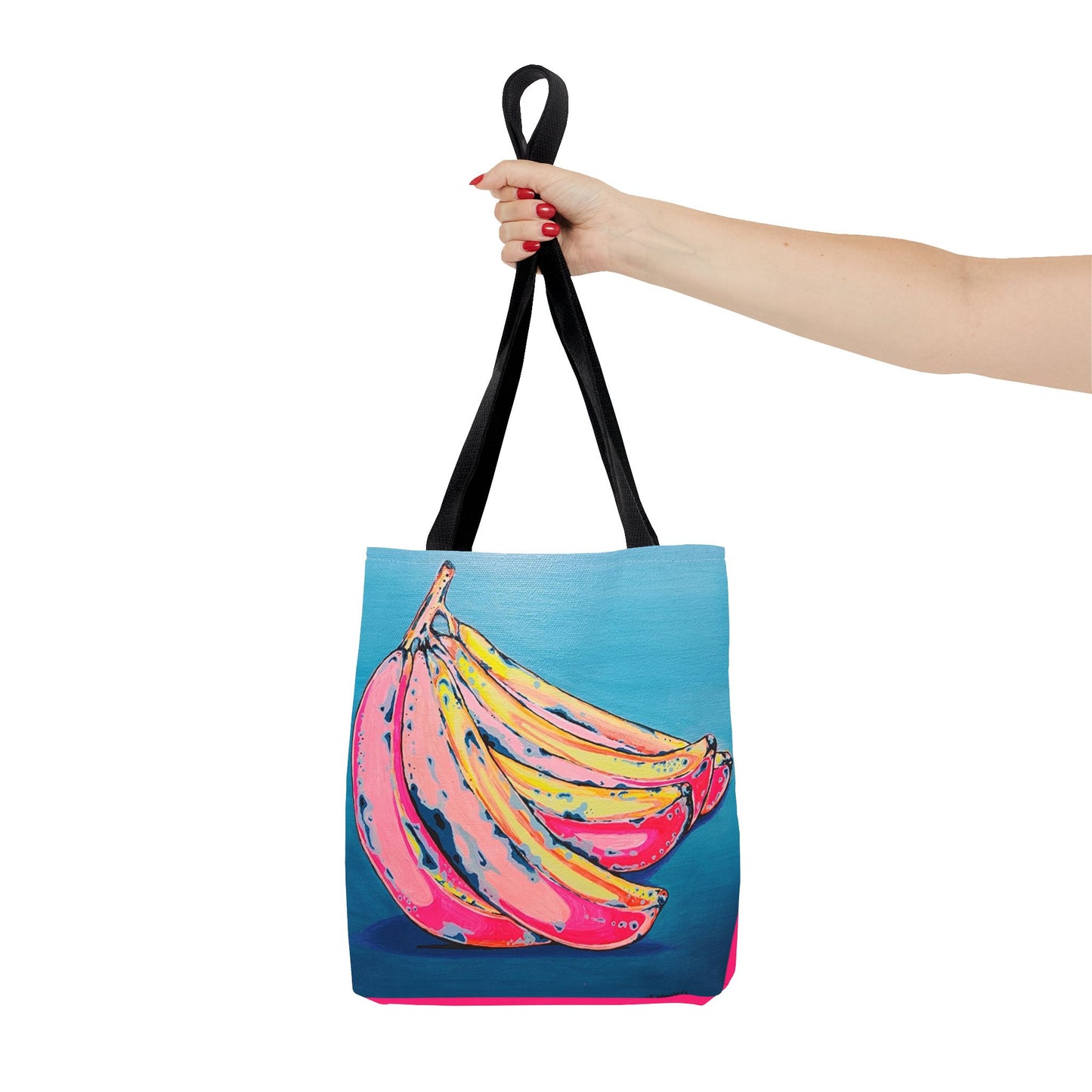 Premium Neon Bananas Tote Bag, Original Artist Design, Reusable Shopping Tote, Eco-Friendly