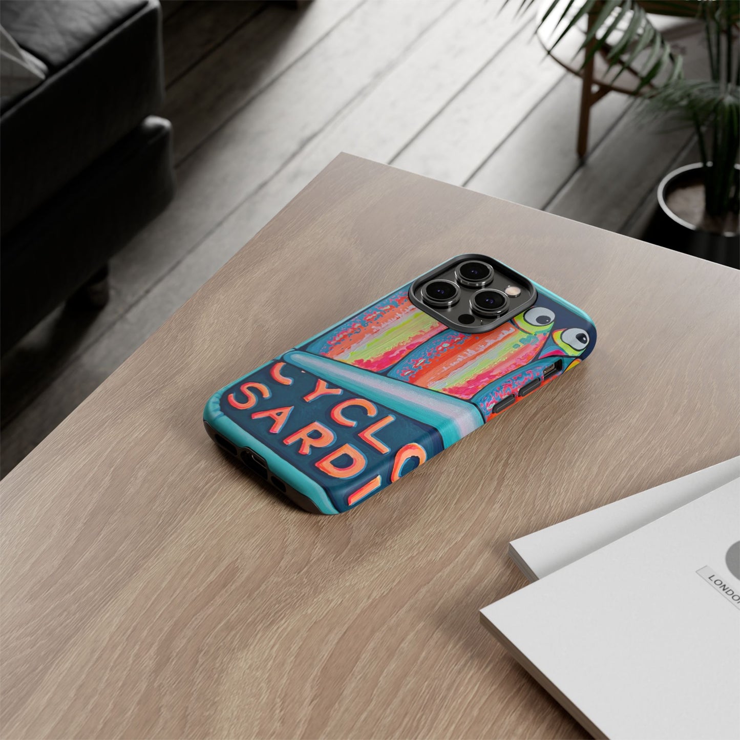 Neon Sardines Tough Phone Case