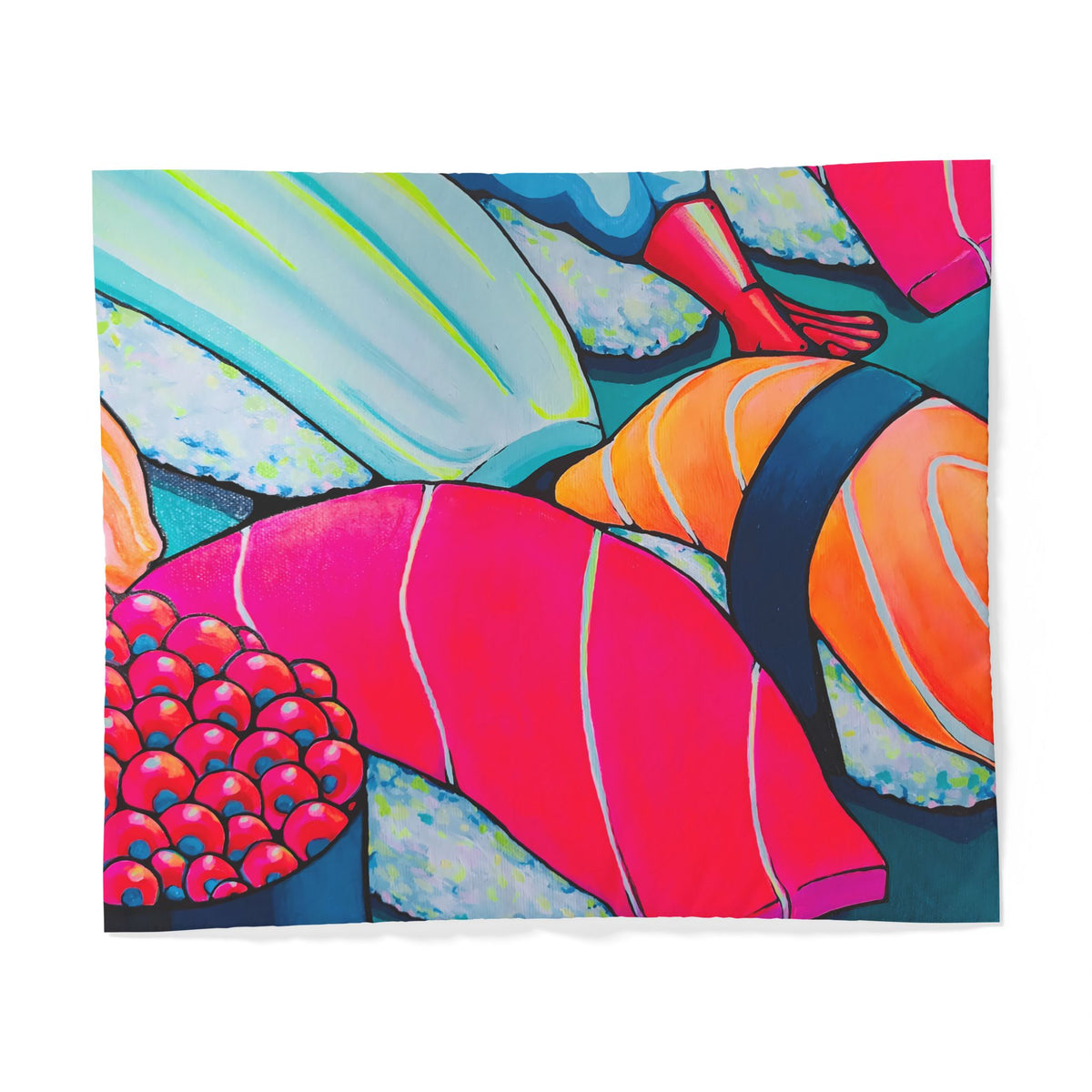 Neon Sushi Duvet Cover
