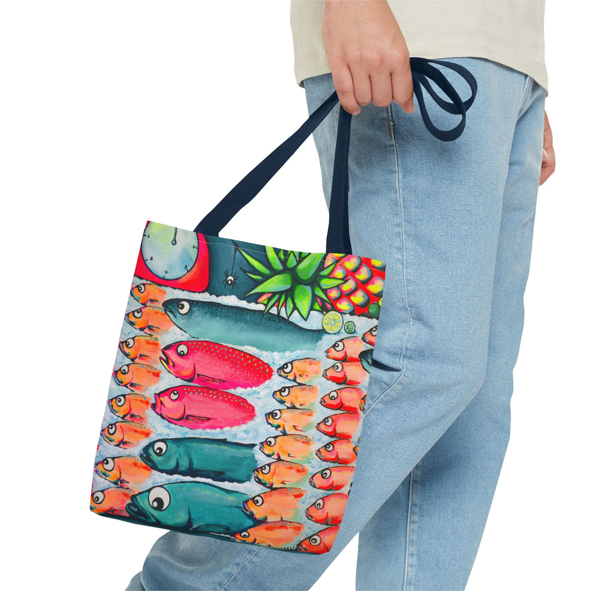 Neon Cabo Fish Market Day Tote