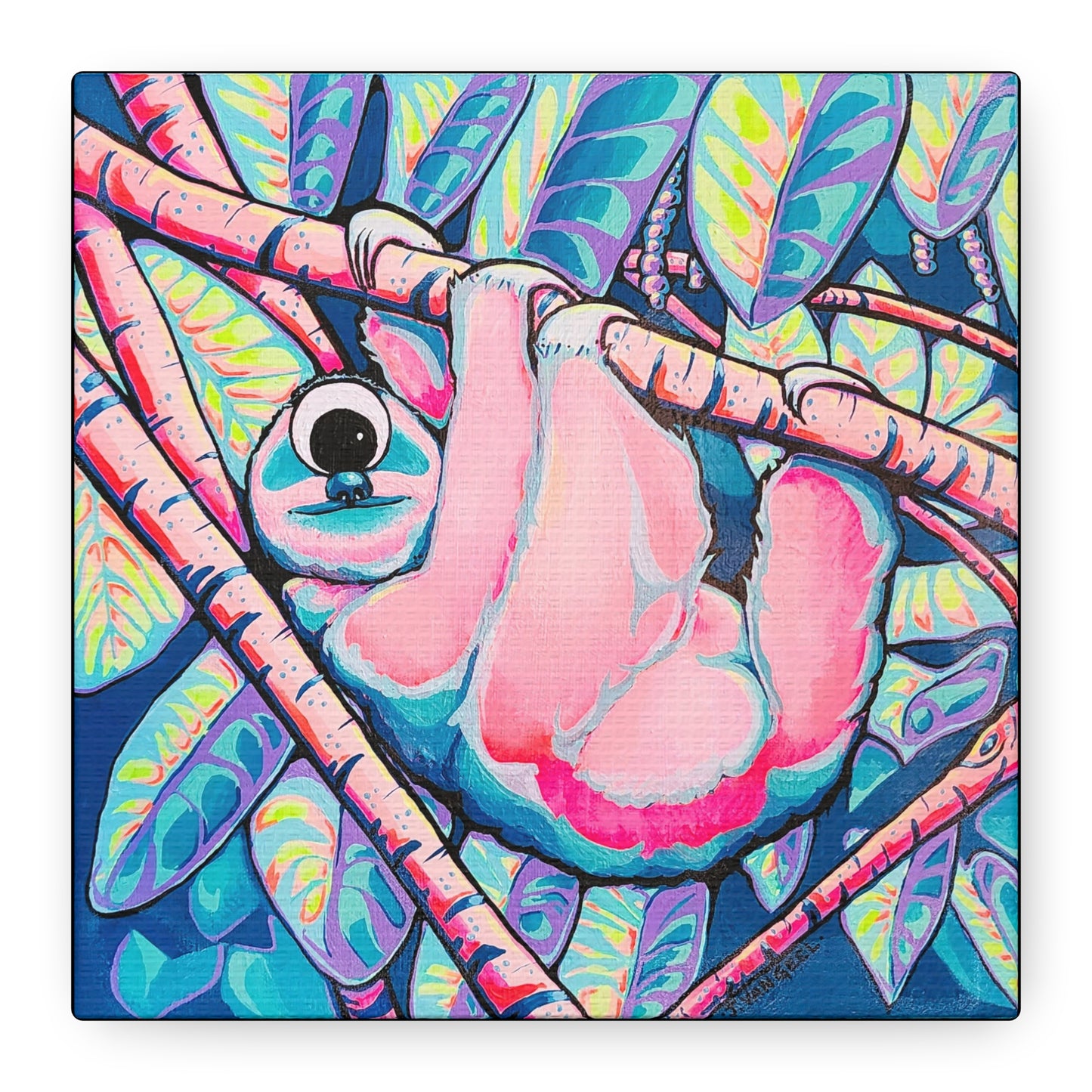 Cyclops Sloth Canvas Wall Art