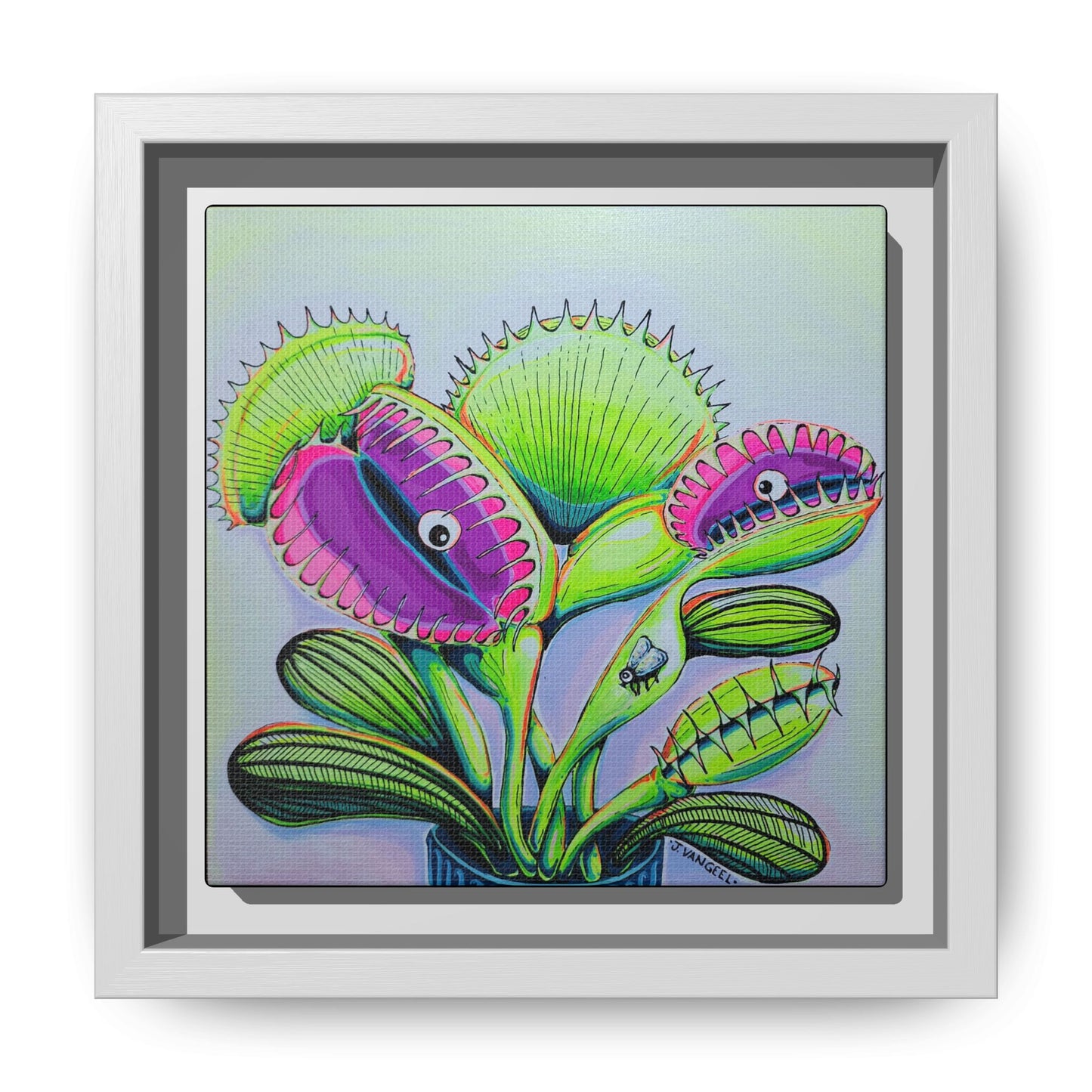 Framed Cyclops Venus Fly Trap Canvas Print