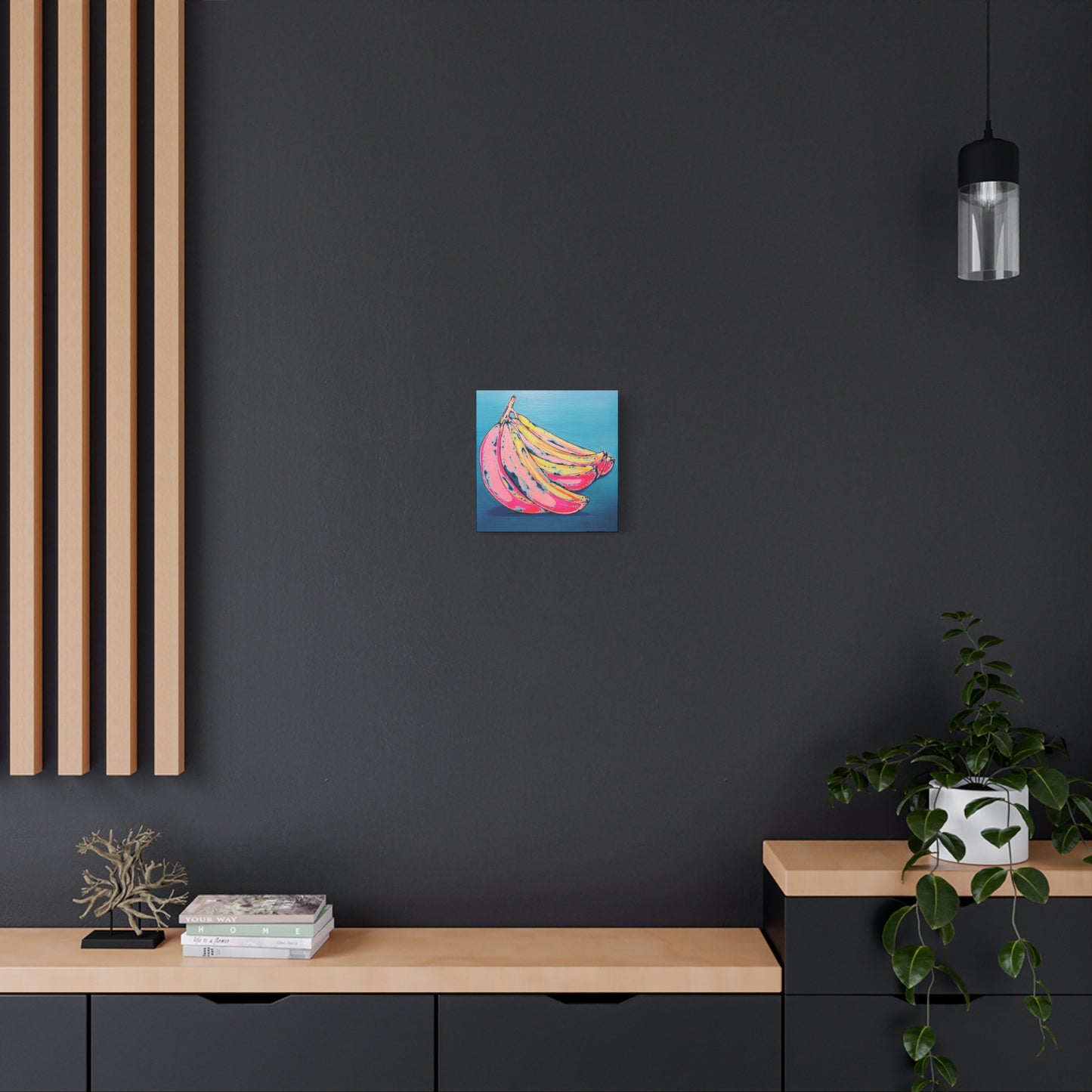 Neon Bananas Canvas Wall Art