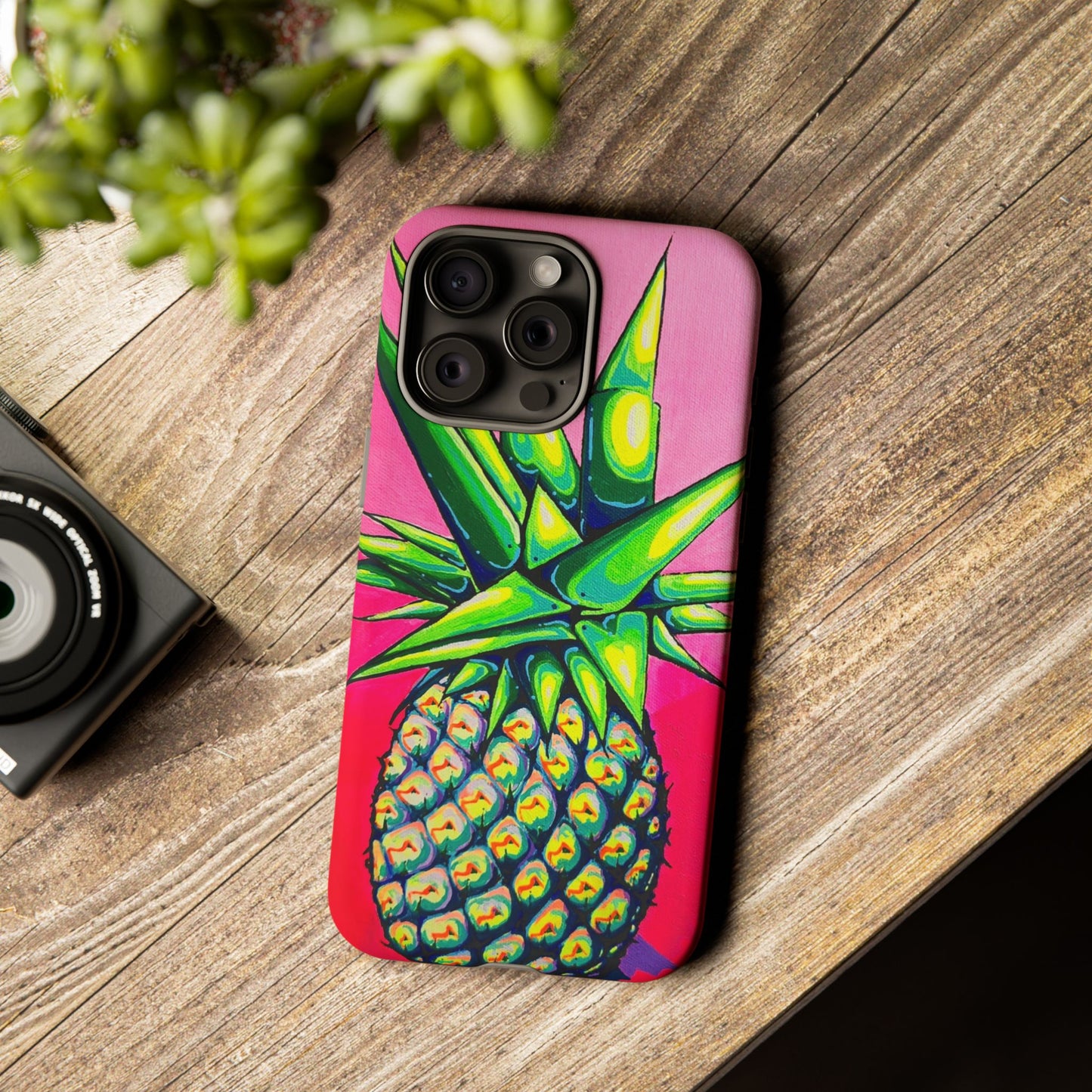 Neon Pineapple Tough Phone Case