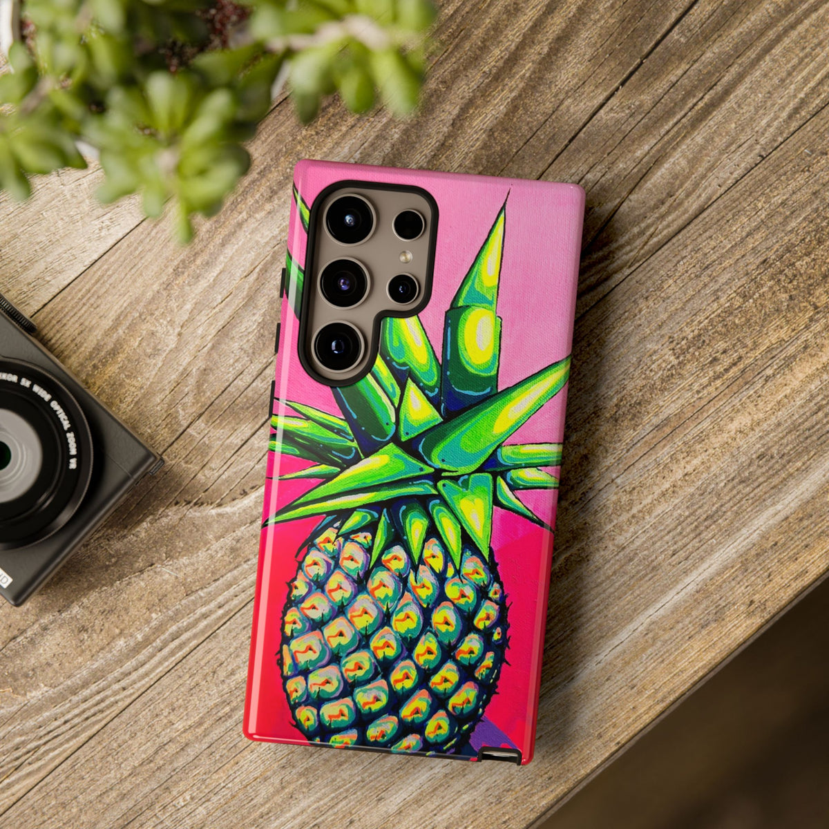 Neon Pineapple Tough Phone Case
