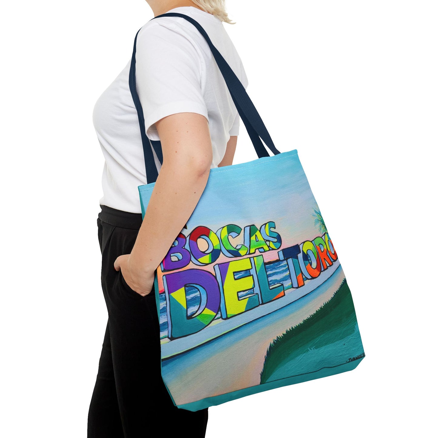 Premium Bocas Del Toro Sign Tote Bag, Original Artist Design, Reusable Shopping Tote,  Eco-Friendly
