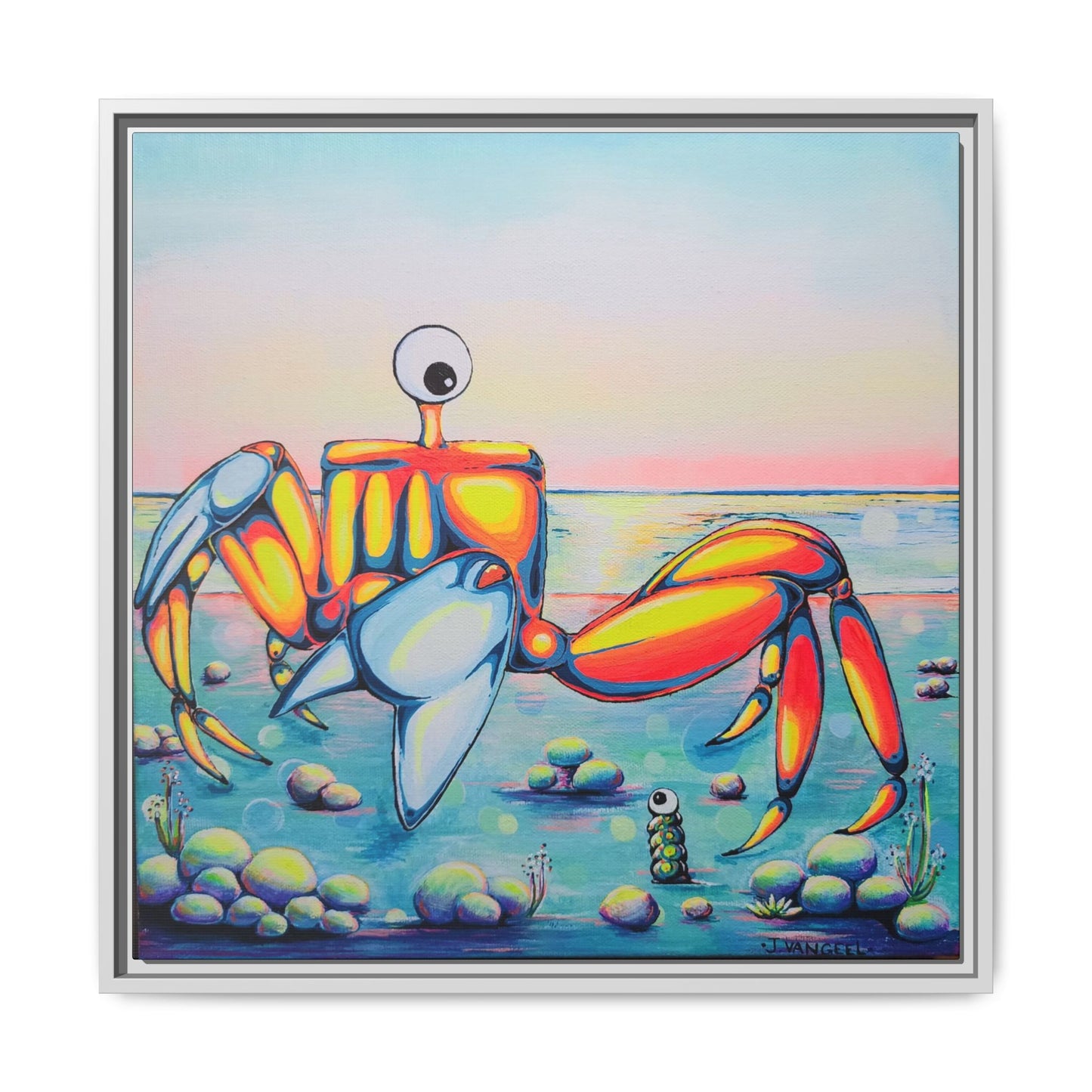 Framed Cyclops Crab Canvas Print
