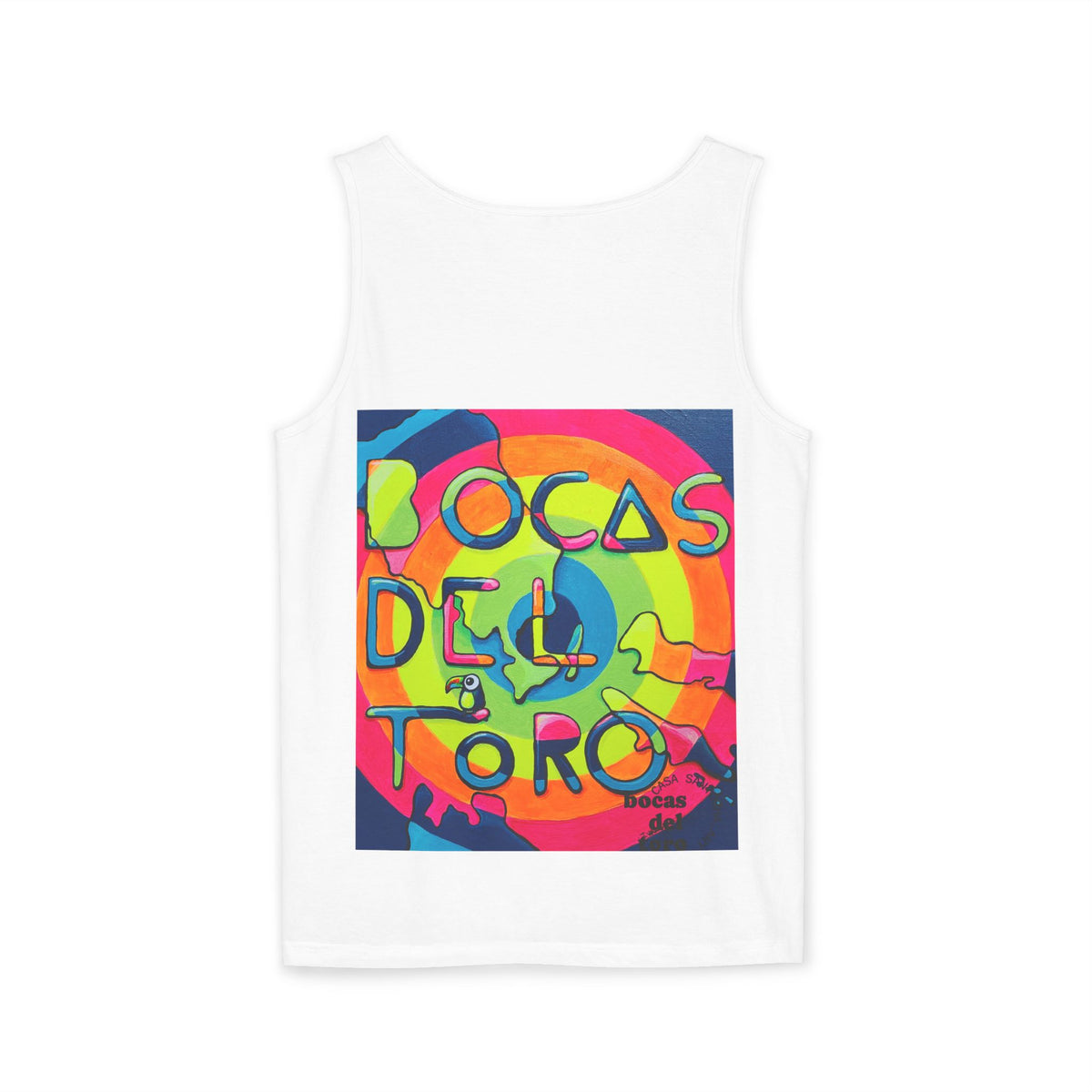 Unisex Bocas Del Toro Islands Tank Top - neon pop art by Casa Santosha Art