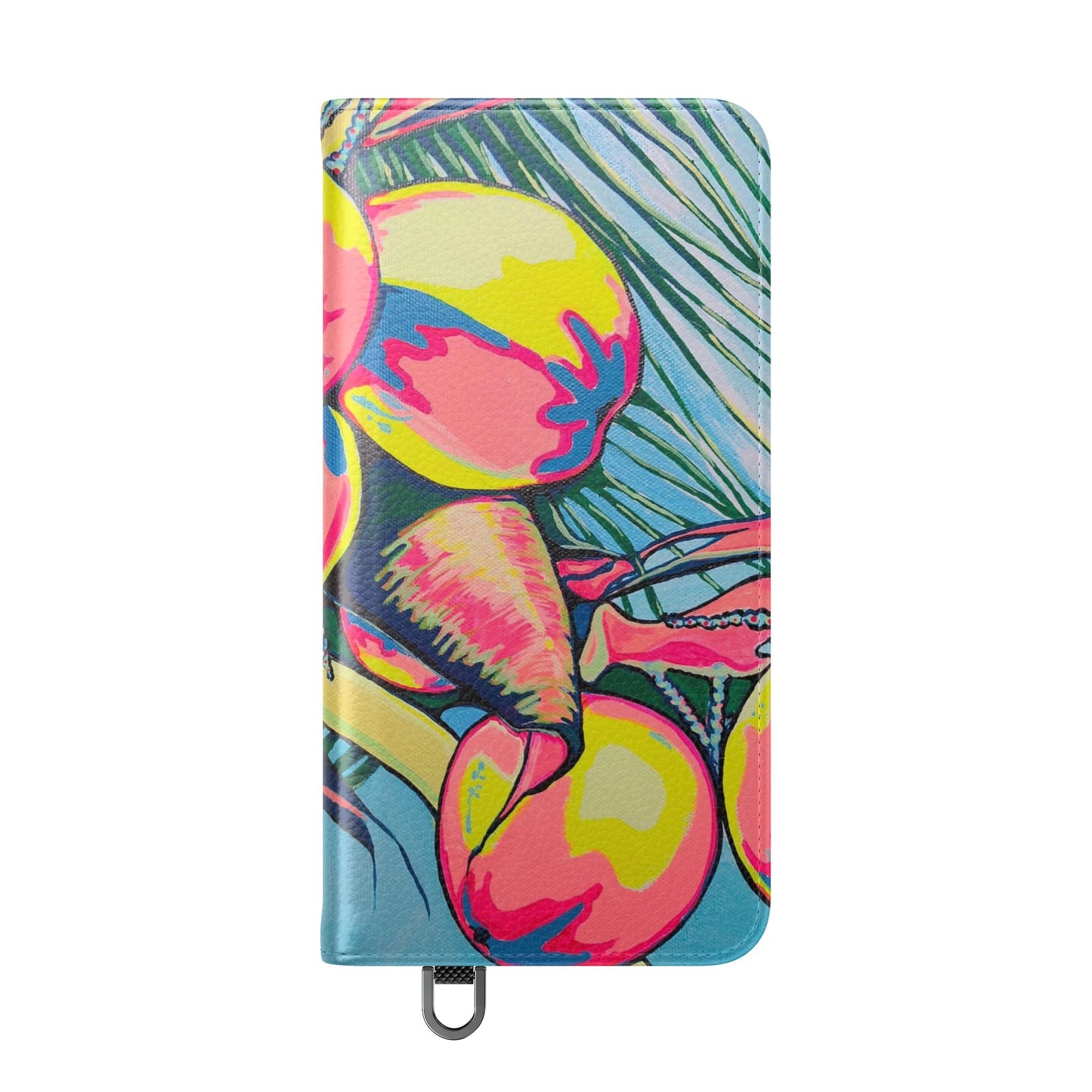 Neon Coconuts Flip Phone Case – Wallet Cover with Card Slots