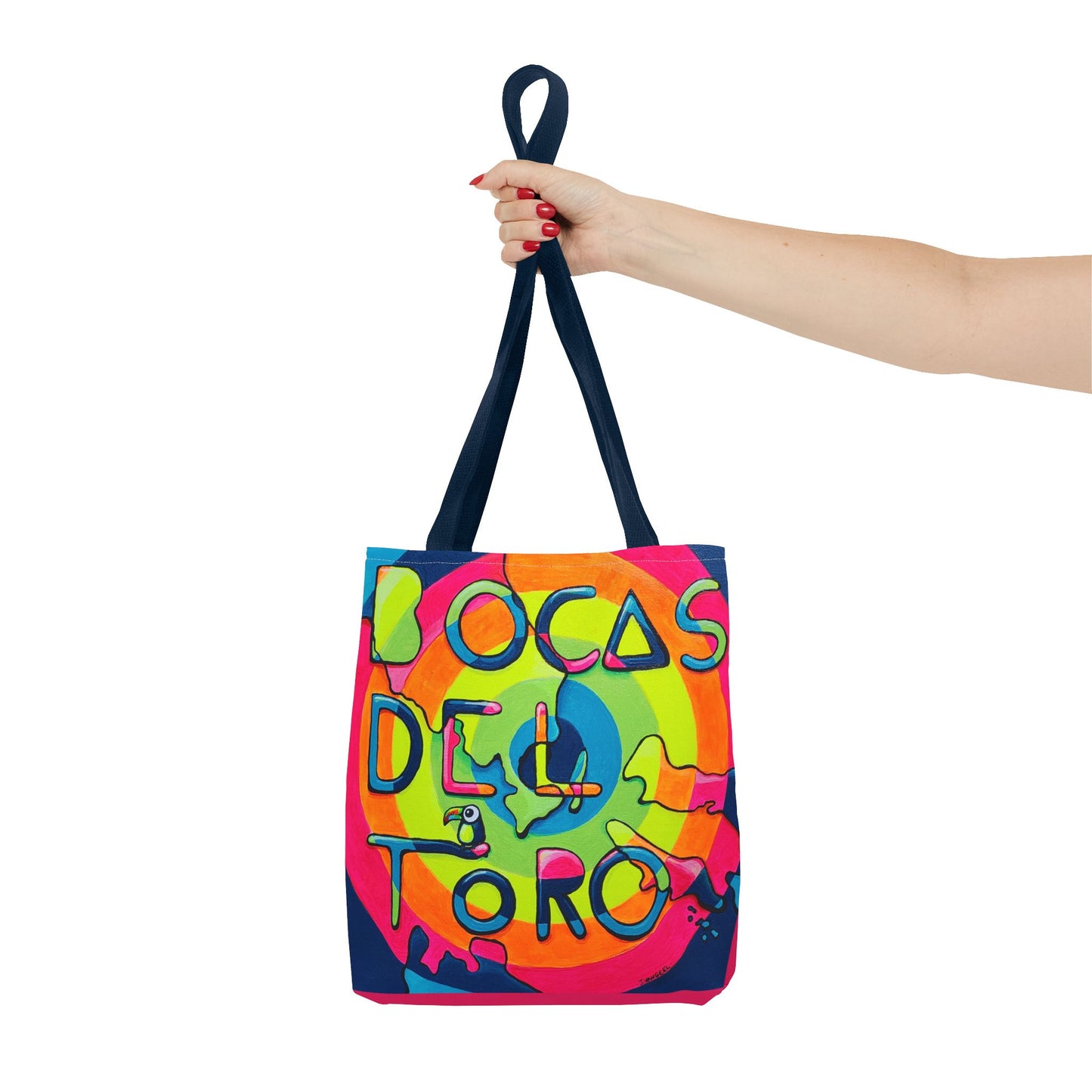 Premium Bocas Del Toro Islands Tote Bag, Original Artist Design, Reusable Shopping Tote,  Eco-Friendly