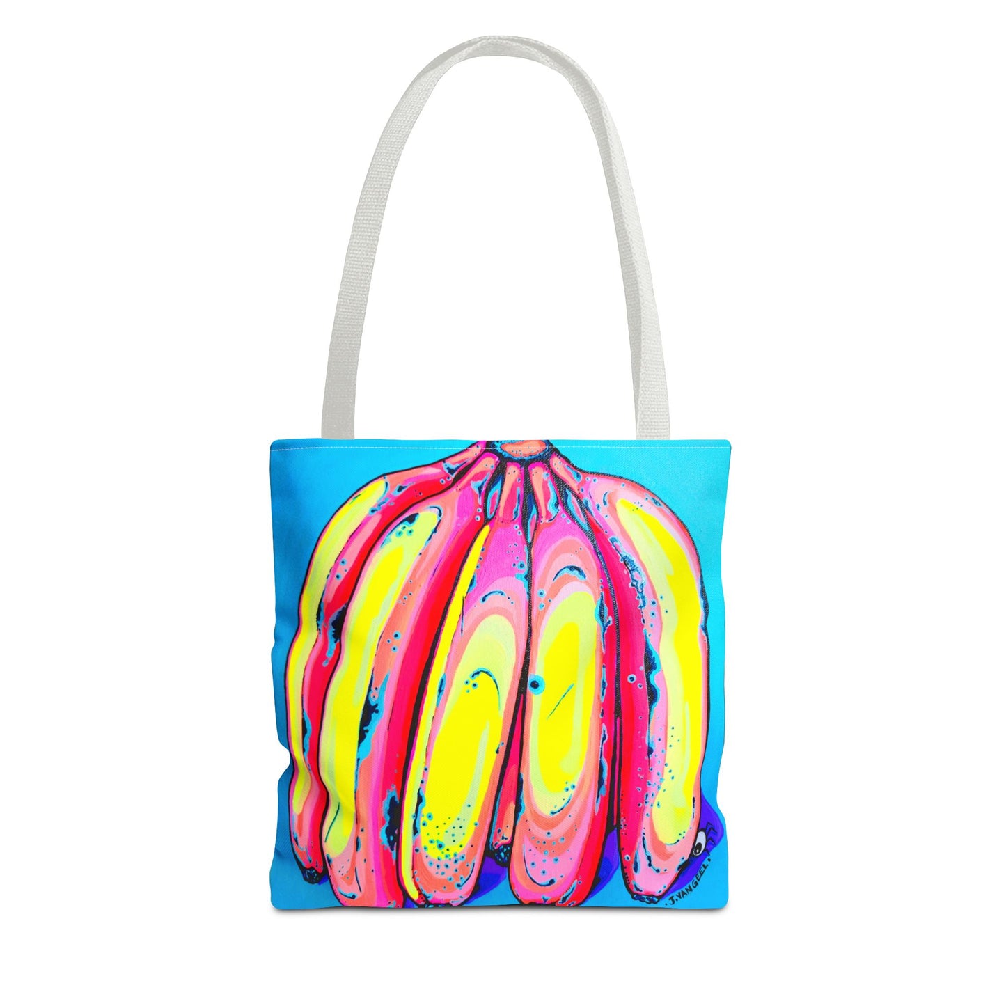 Premium Neon Fat Bananas Tote Bag, Original Artist Design, Reusable Shopping Tote, Eco-Friendly
