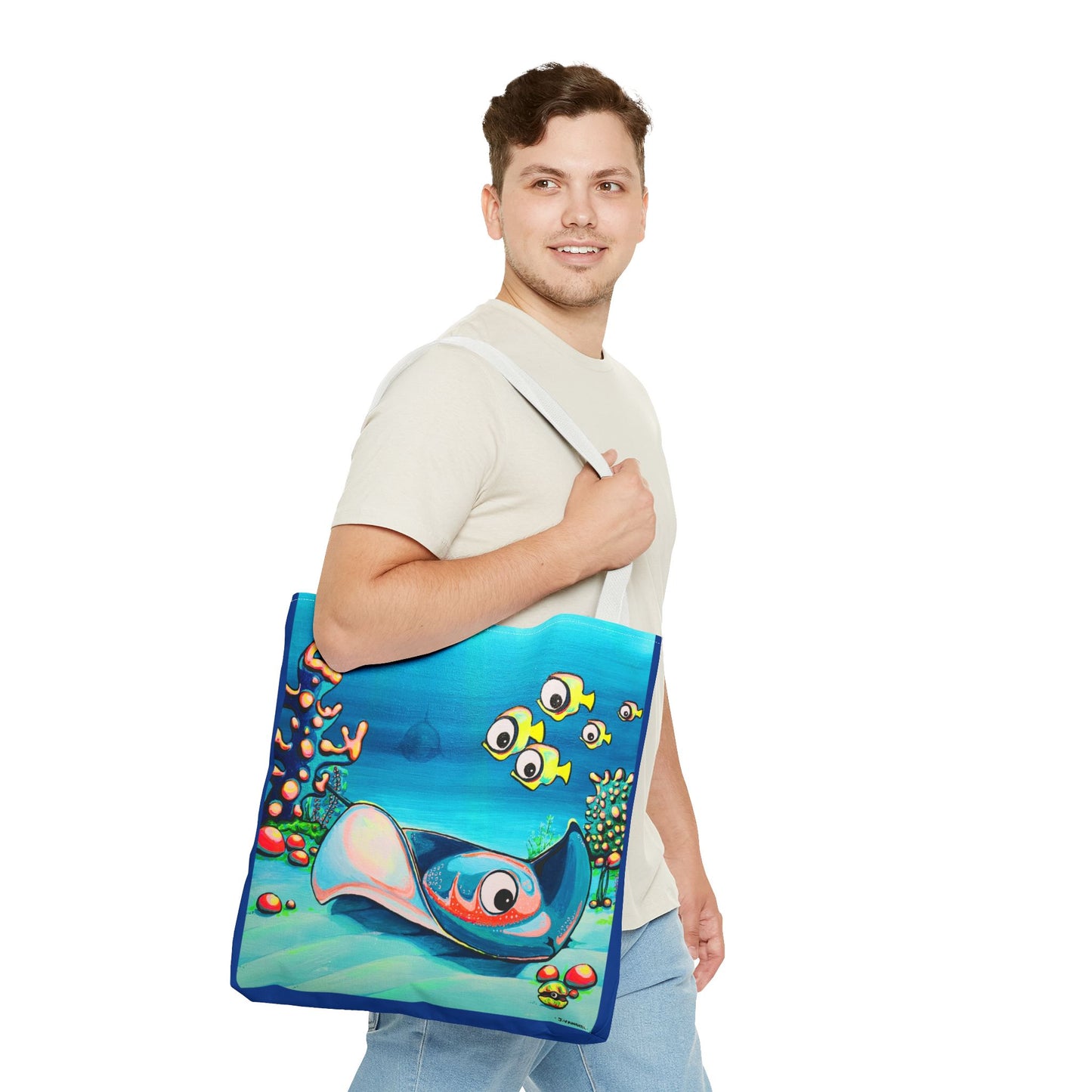 Premium Cyclops Stingray Tote Bag, Original Artist Design, Reusable Shopping Tote, Eco-Friendly