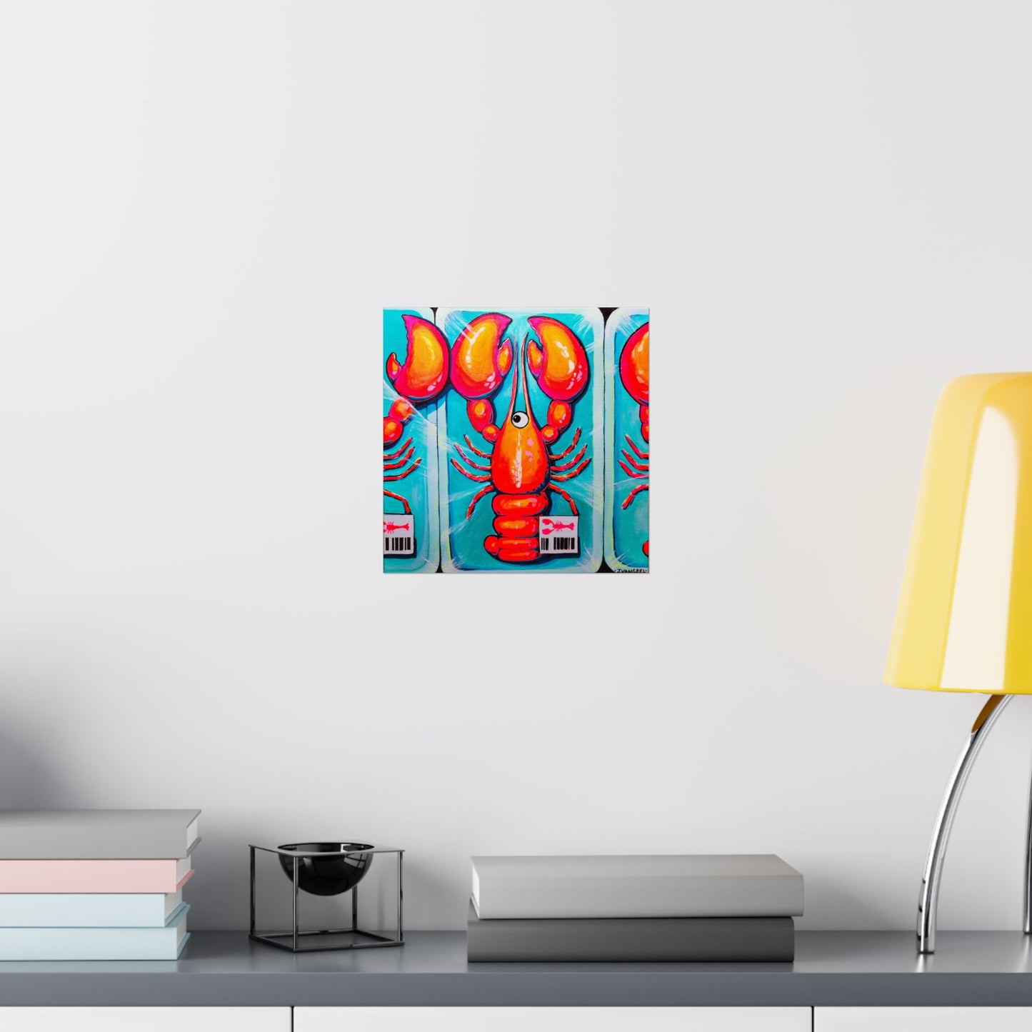 Neon Lobster Giclée Art Poster