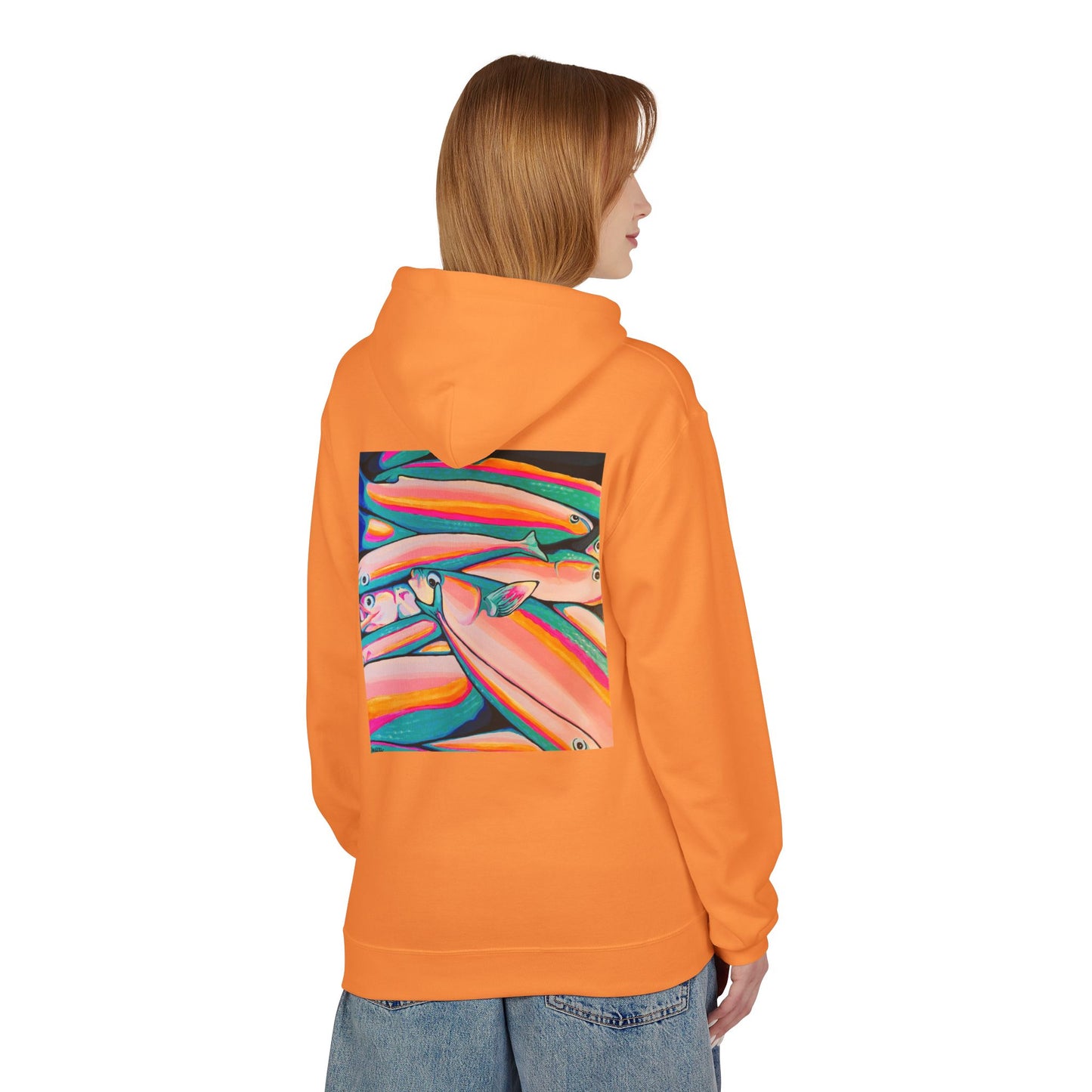 Unisex Neon Fish Soft Hoodie