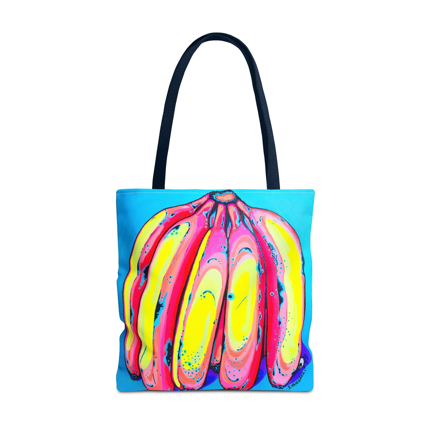Premium Neon Fat Bananas Tote Bag, Original Artist Design, Reusable Shopping Tote, Eco-Friendly