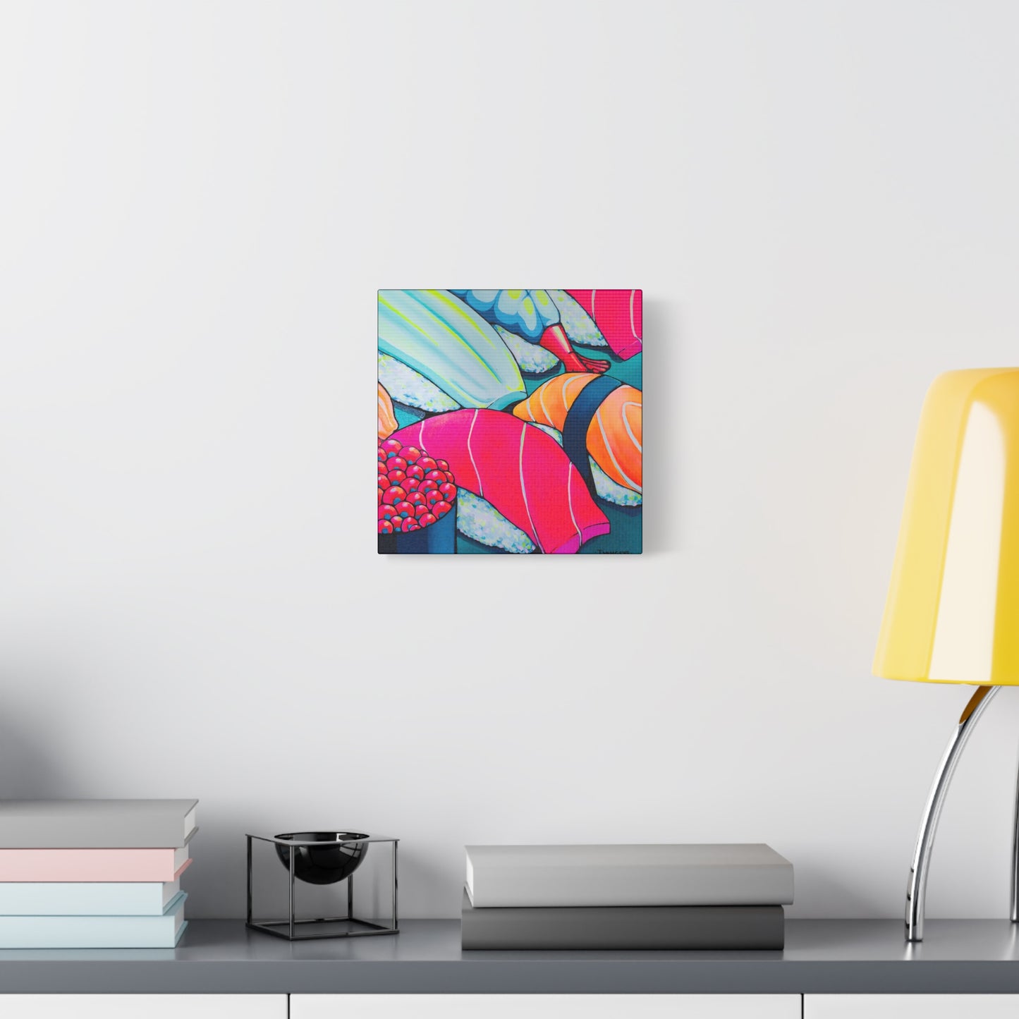 Neon Sushi Canvas Wall Art