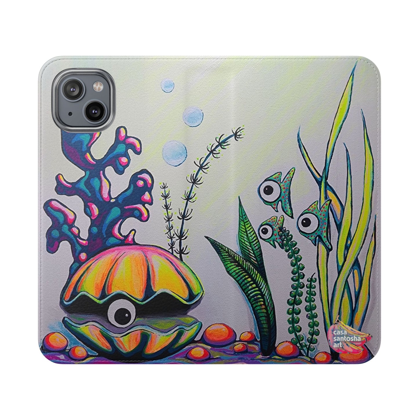 Cyclops Clam Flip Phone Case – Wallet Cover with Card Slots