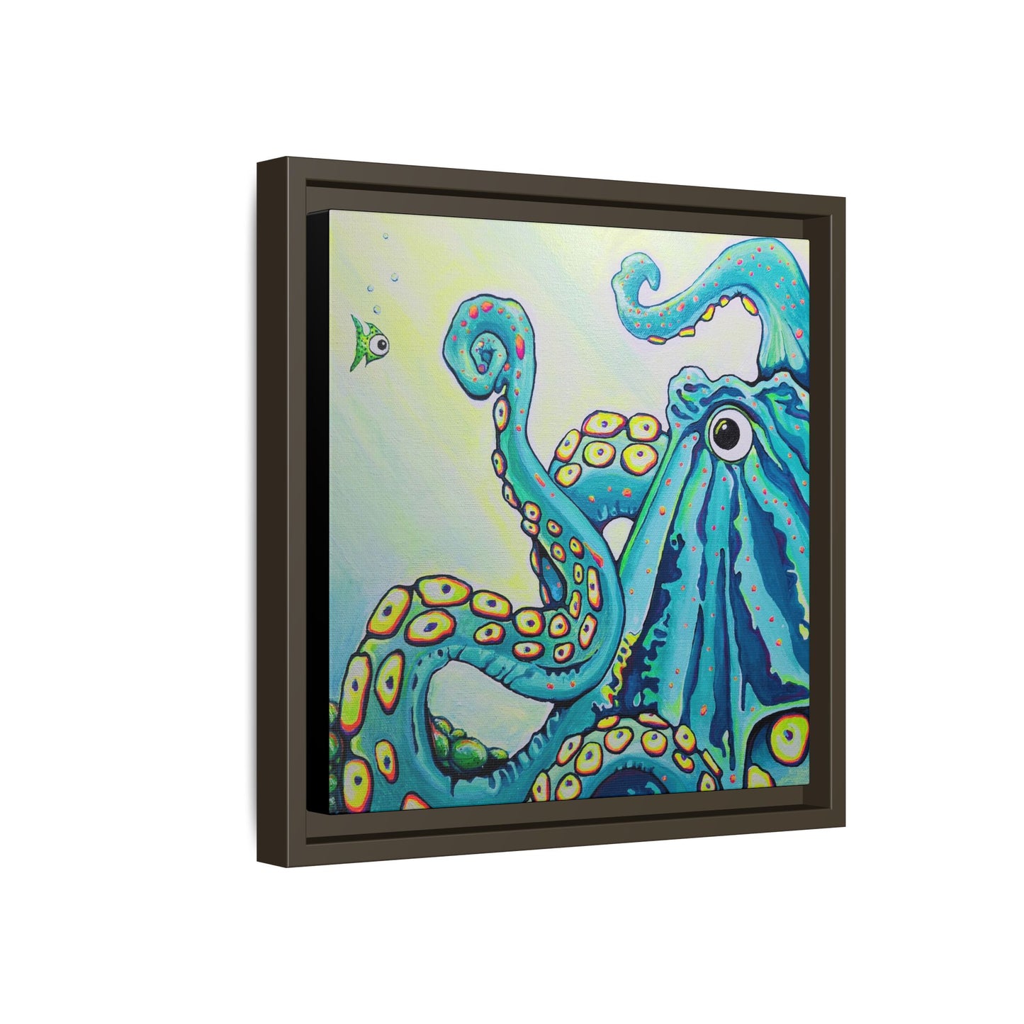 Framed Cyclops Octopus Canvas Print