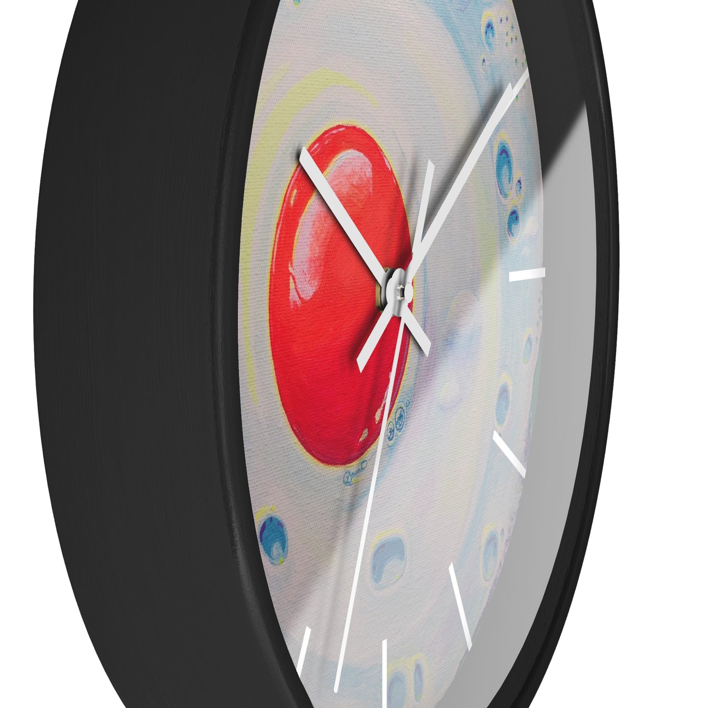 Neon Fried Egg Pop Art Wall Clock