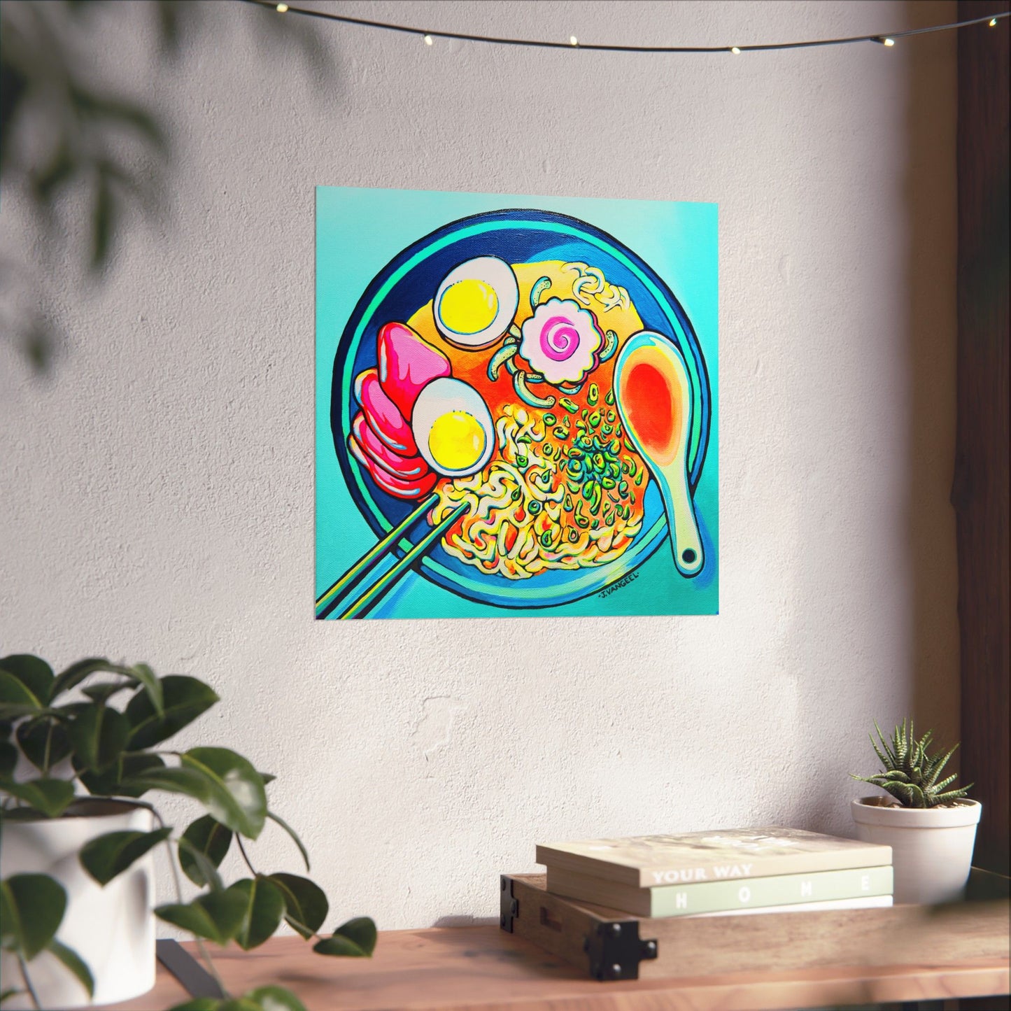 Neon Ramen Giclée Art Poster