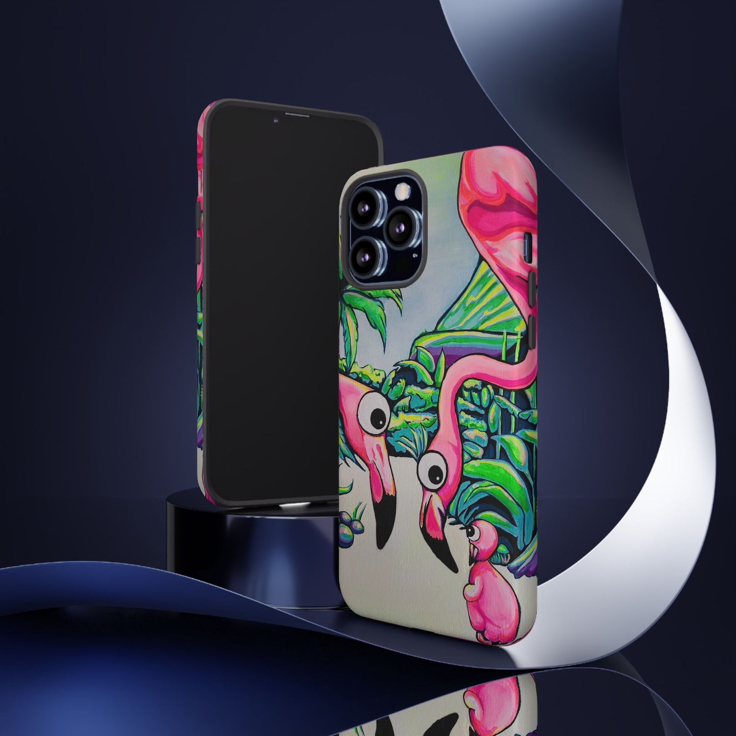 Cyclops Flamingo Family Tough Phone Case