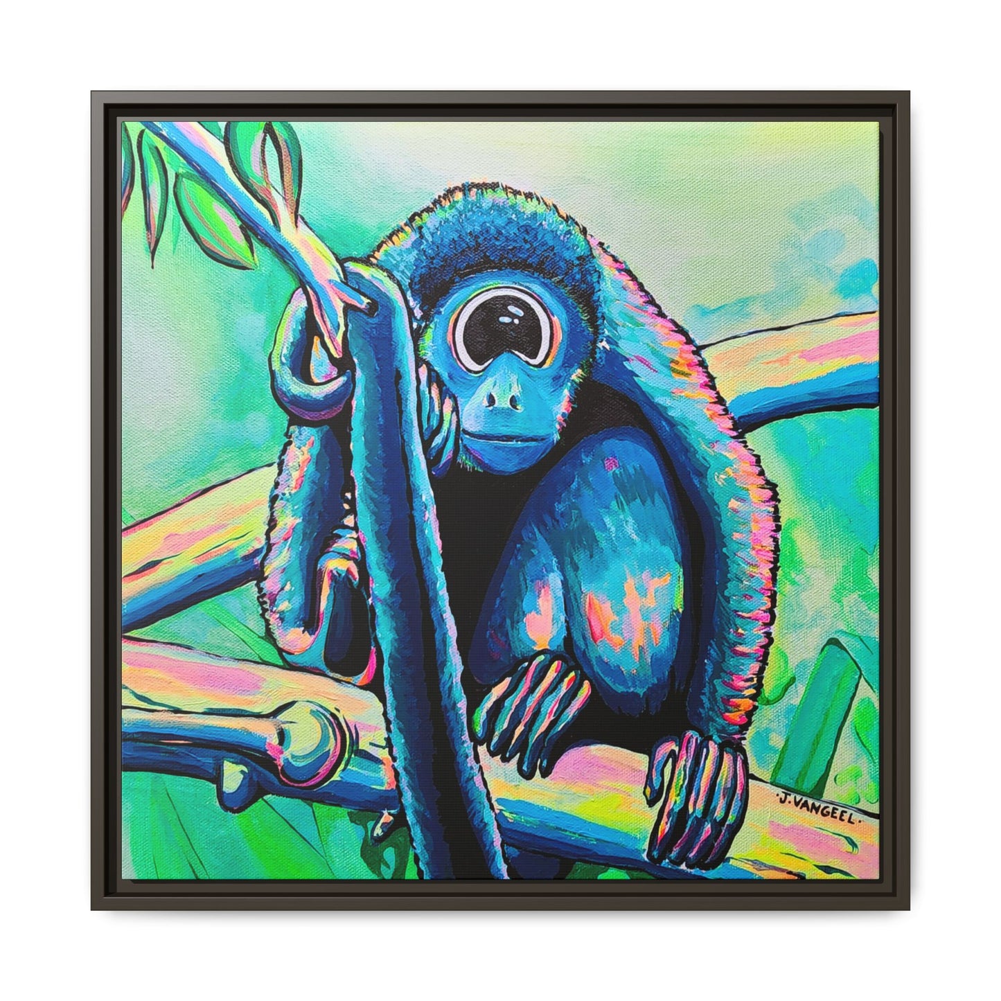 Framed Cyclops Monkey Canvas Print