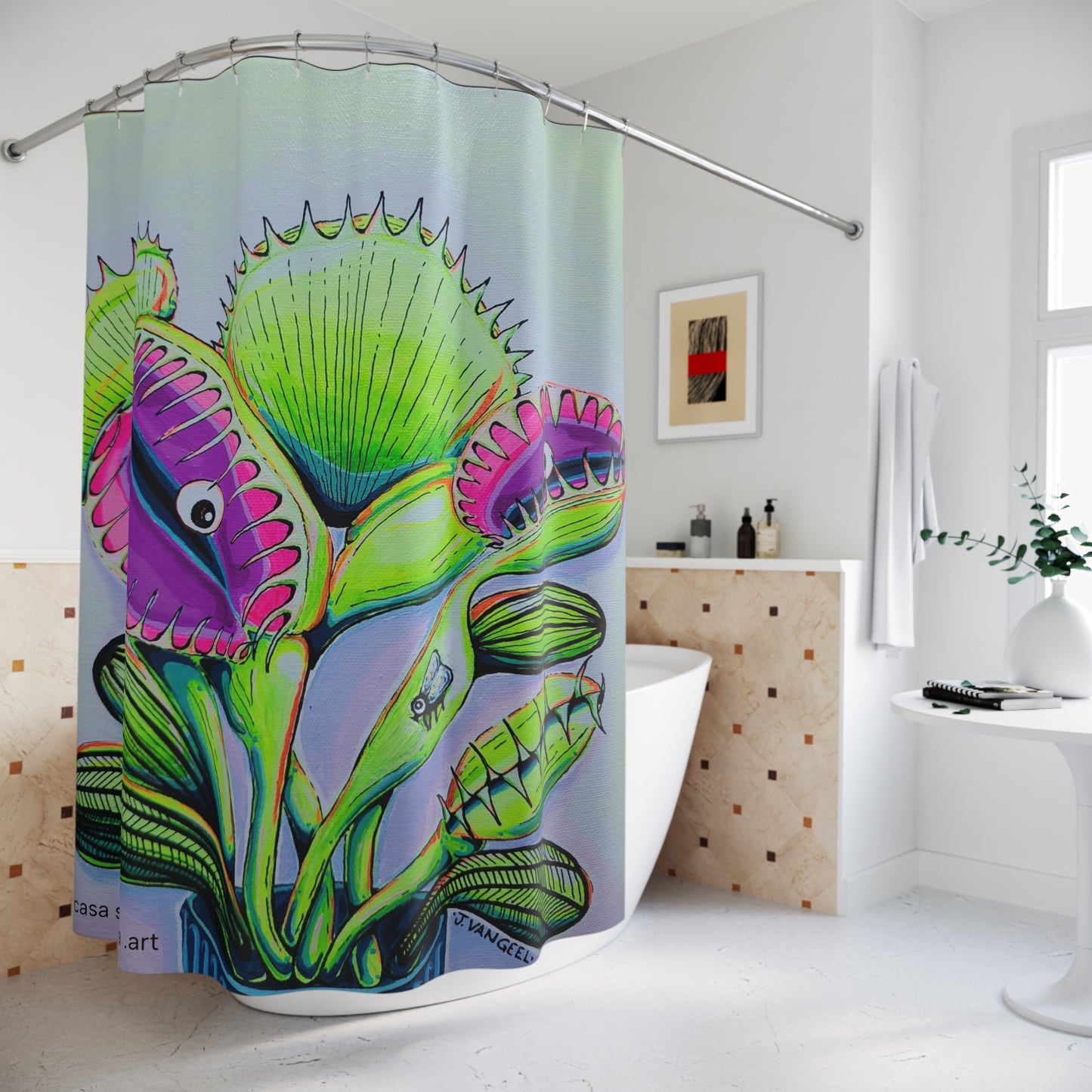 Cyclops Venus Fly Trap Pop Art Shower Curtain