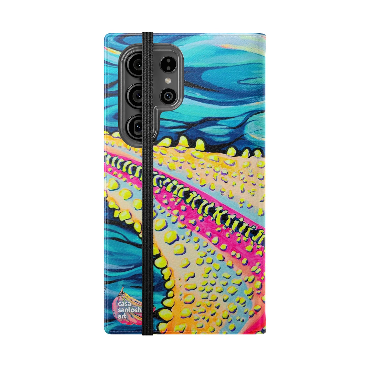 Starfish Beach Bocas Flip Phone Case – Wallet Cover with Card Slots