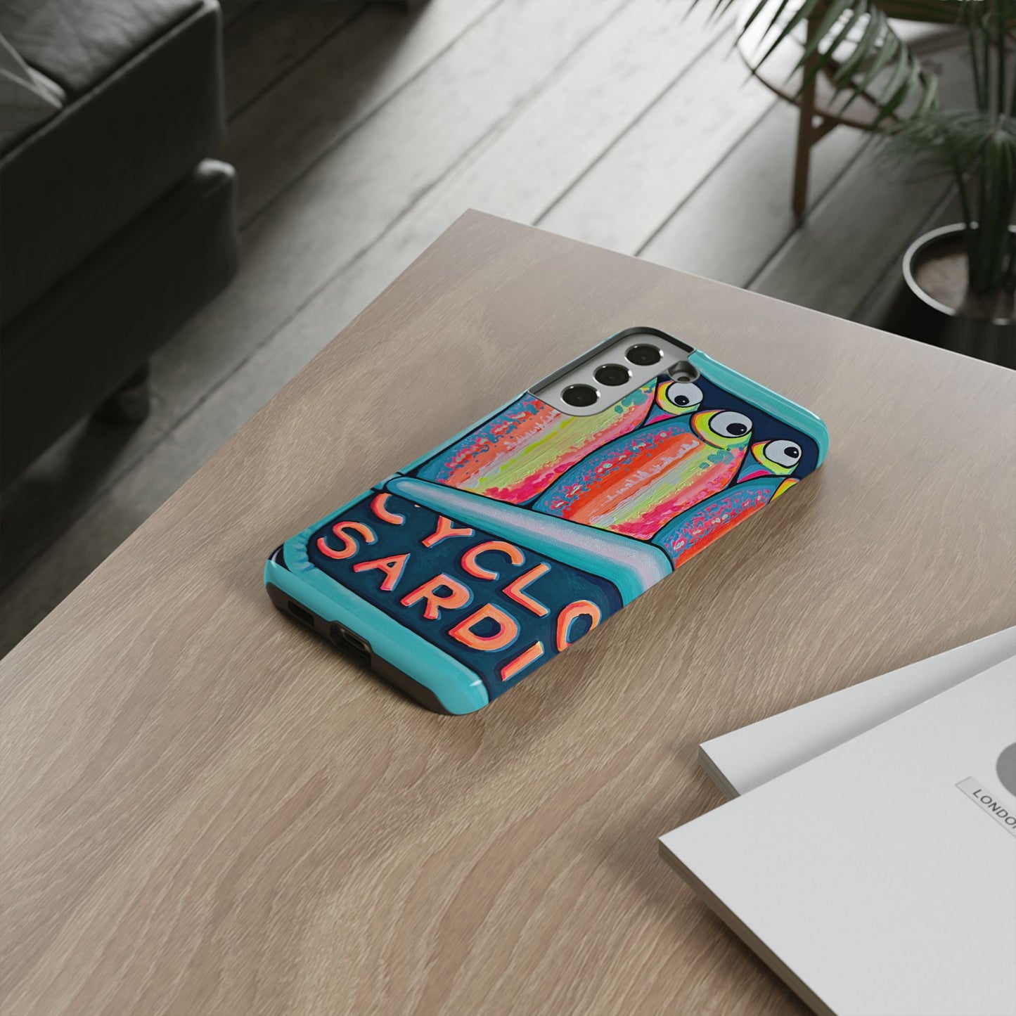 Neon Sardines Tough Phone Case
