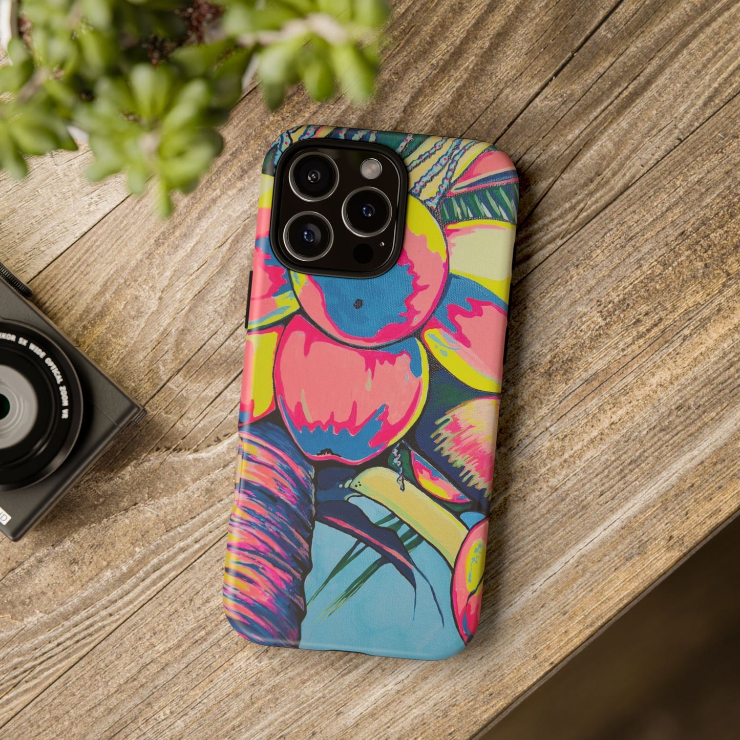 Neon Coconuts Tough Phone Case