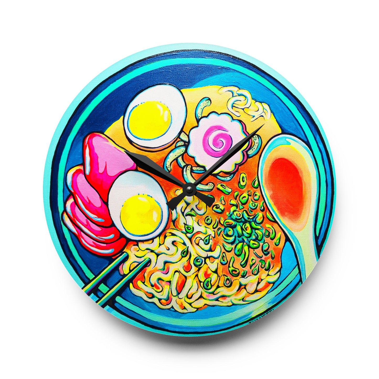 Neon Ramen Wall Clock