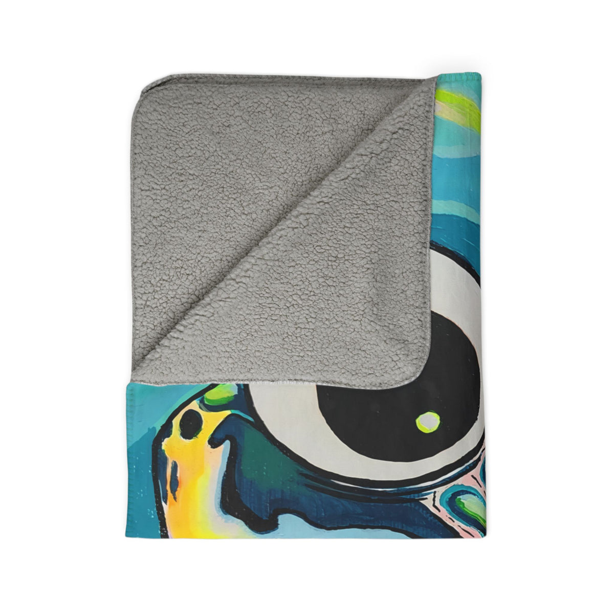 Cyclops Turtle Fleece Sherpa Blanket
