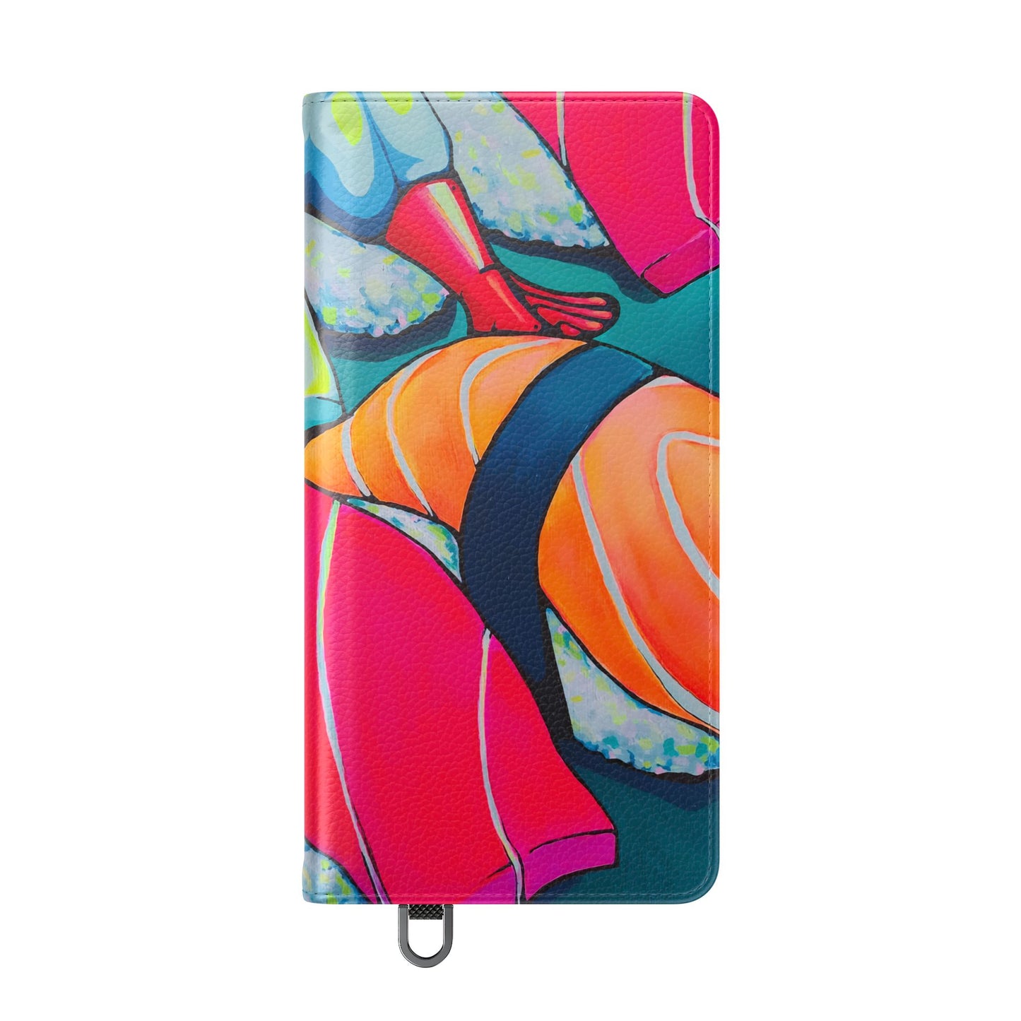 Étui portefeuille pour téléphone à clapet Neon Sushi avec porte-cartes